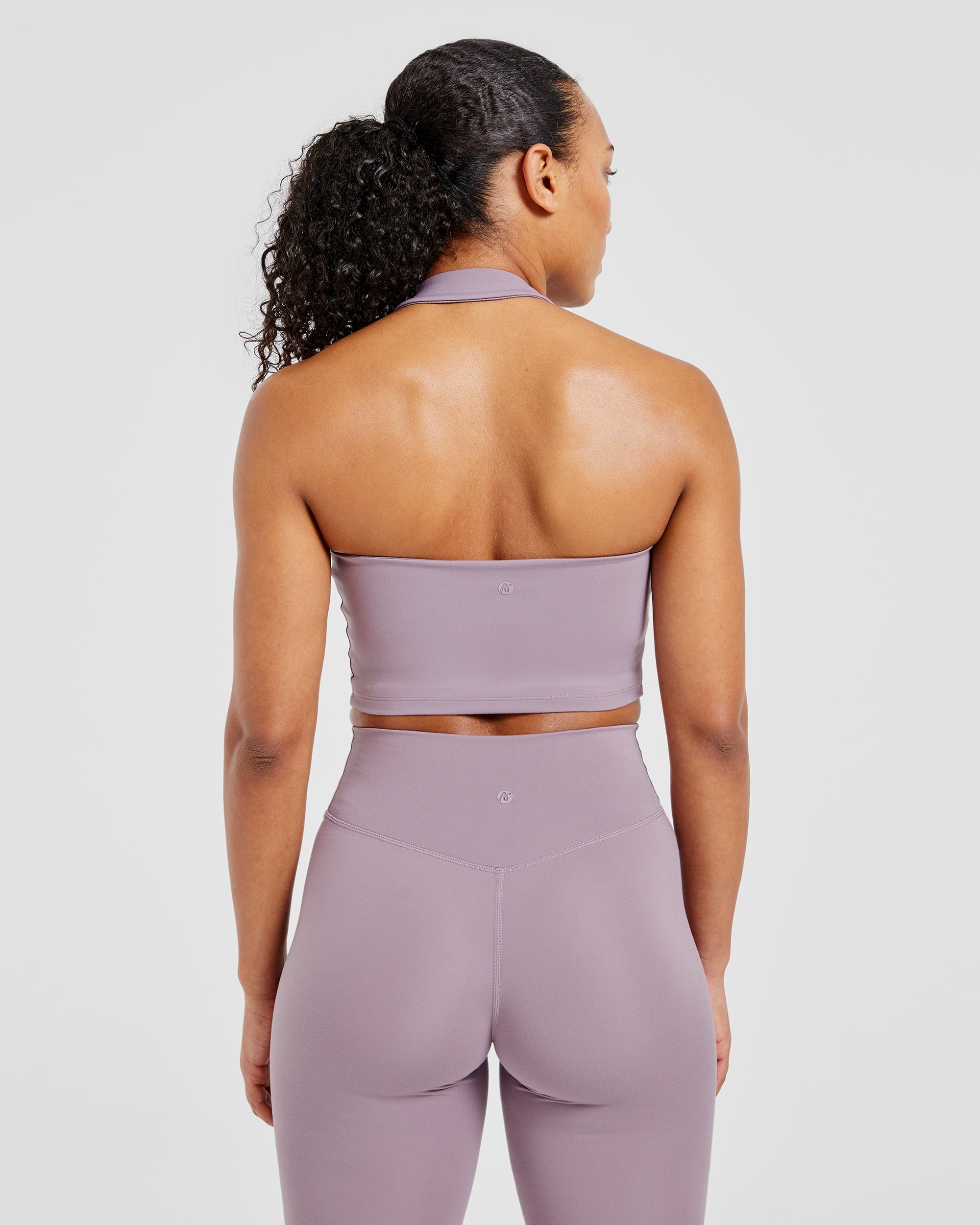 Staple Halterneck Crop Top - Mauve Lila