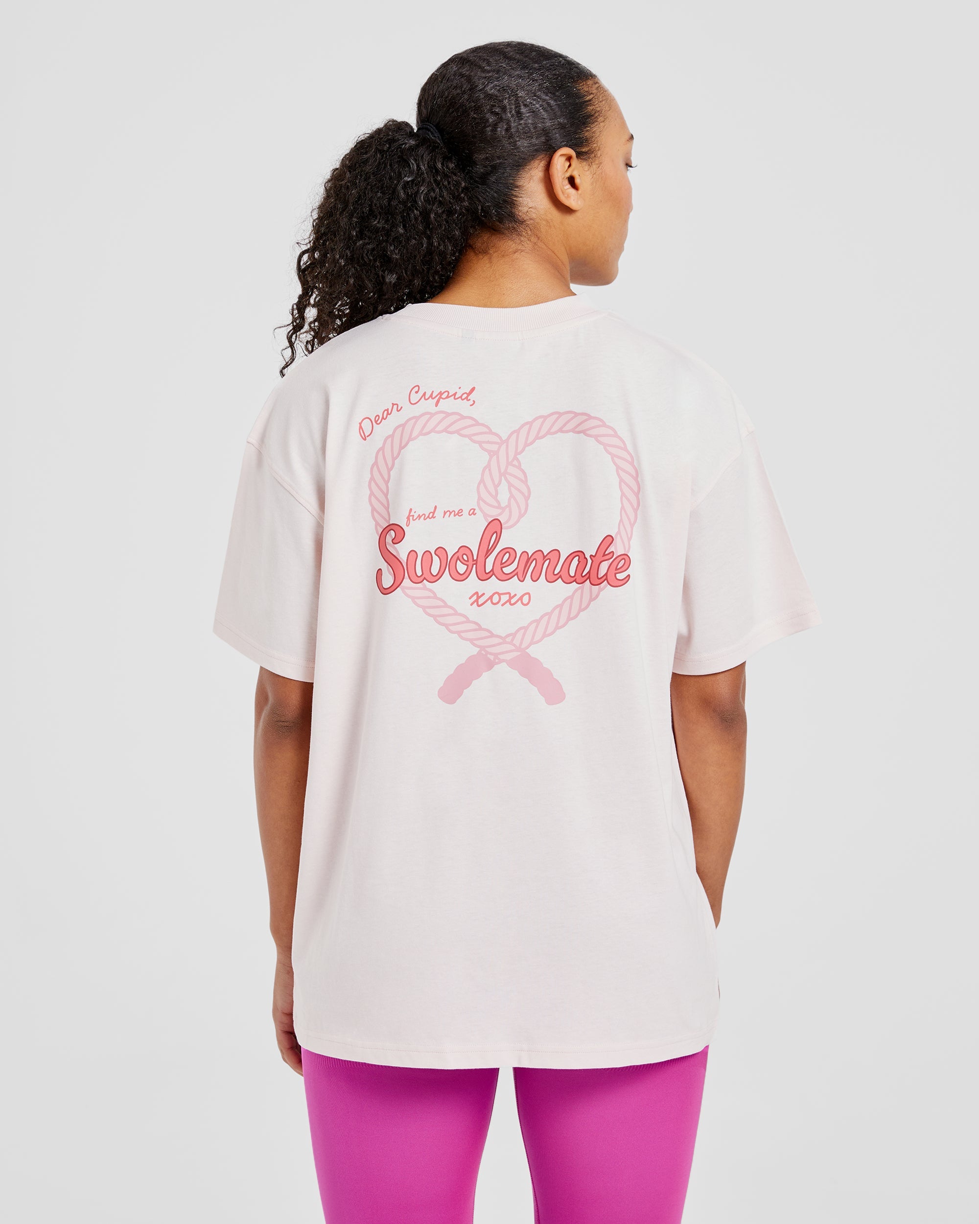 Swolemate Oversized T Shirt - Rosa