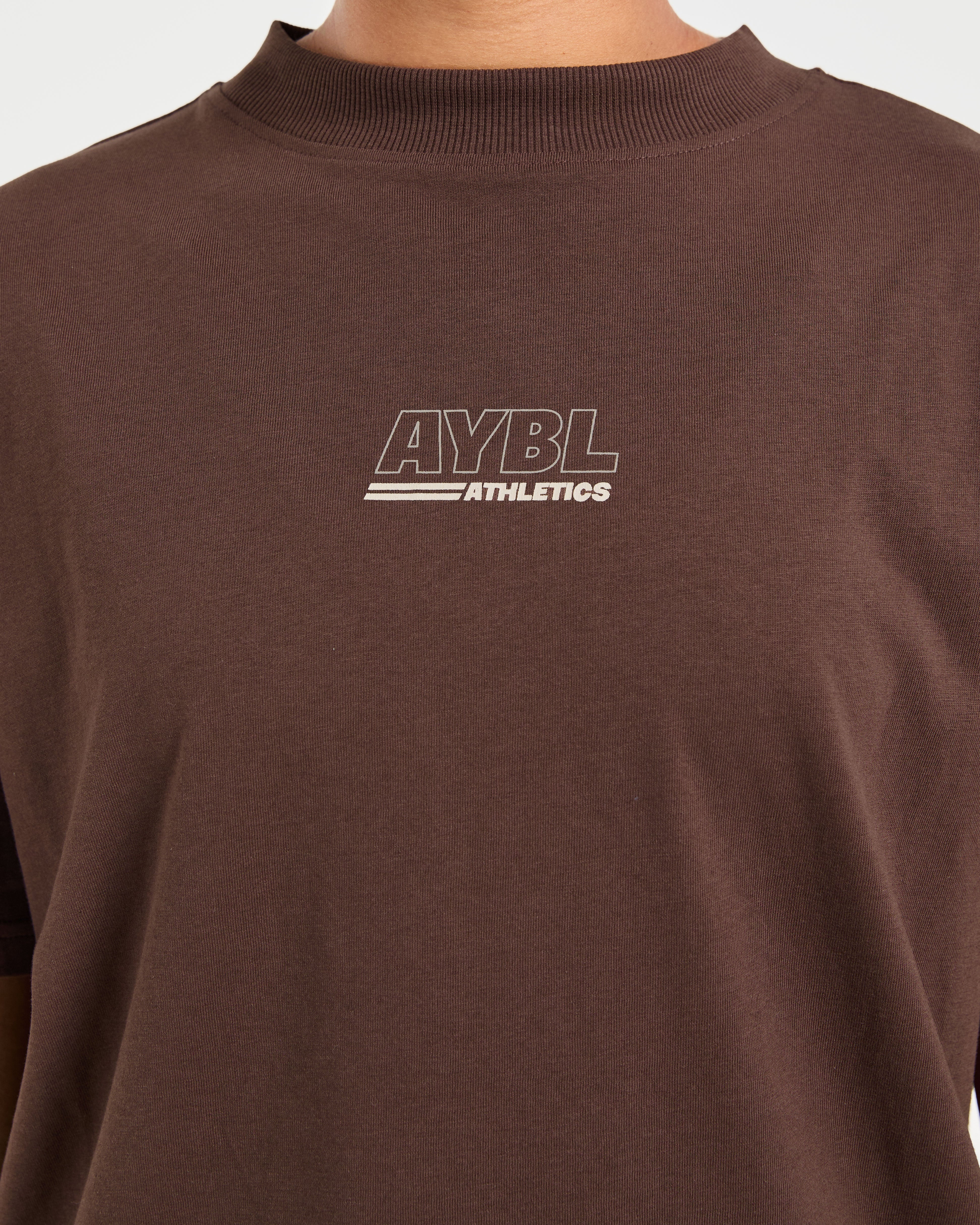 Athletics Track Oversized T Shirt - Braun/Sand