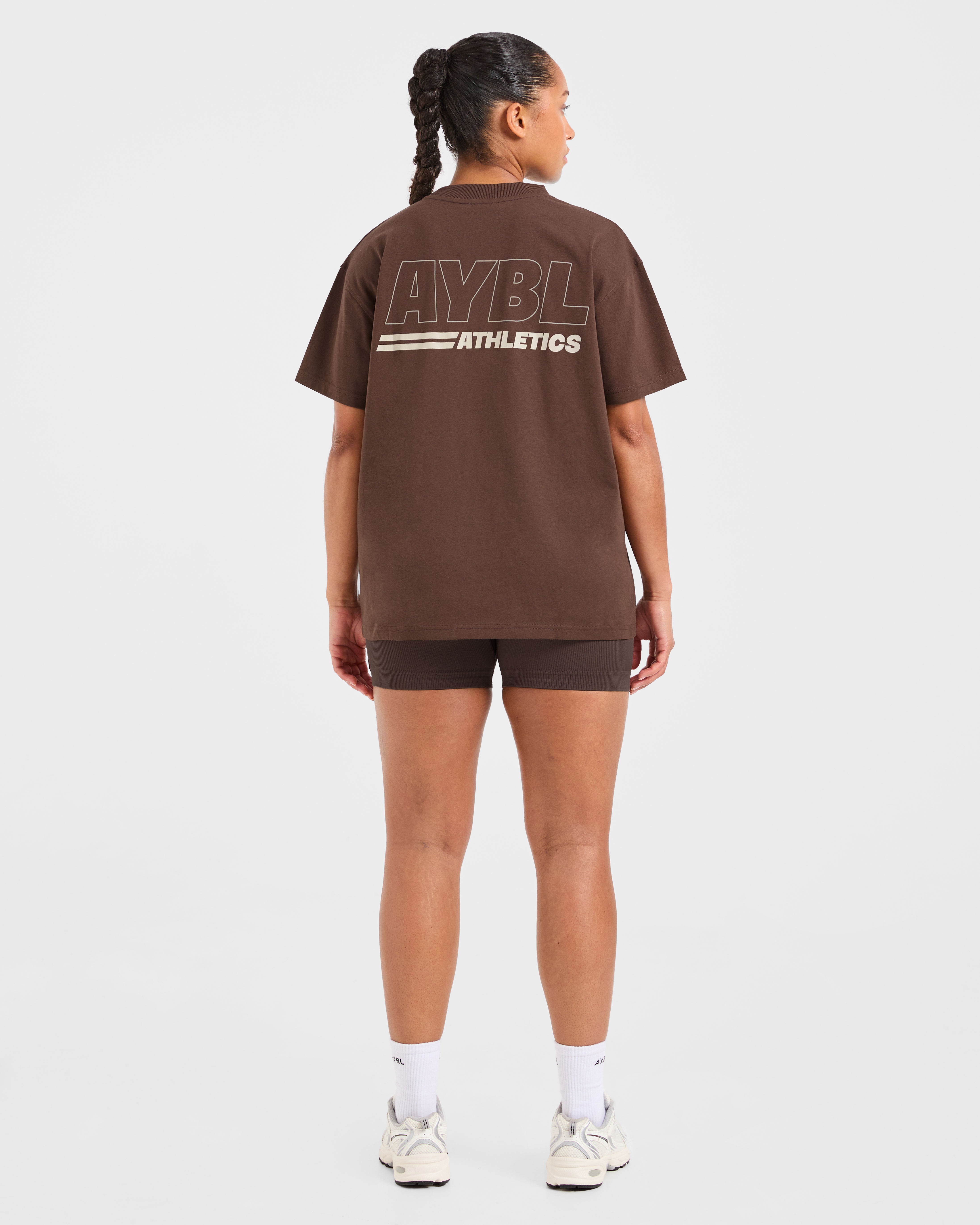Athletics Track Oversized T Shirt - Braun/Sand