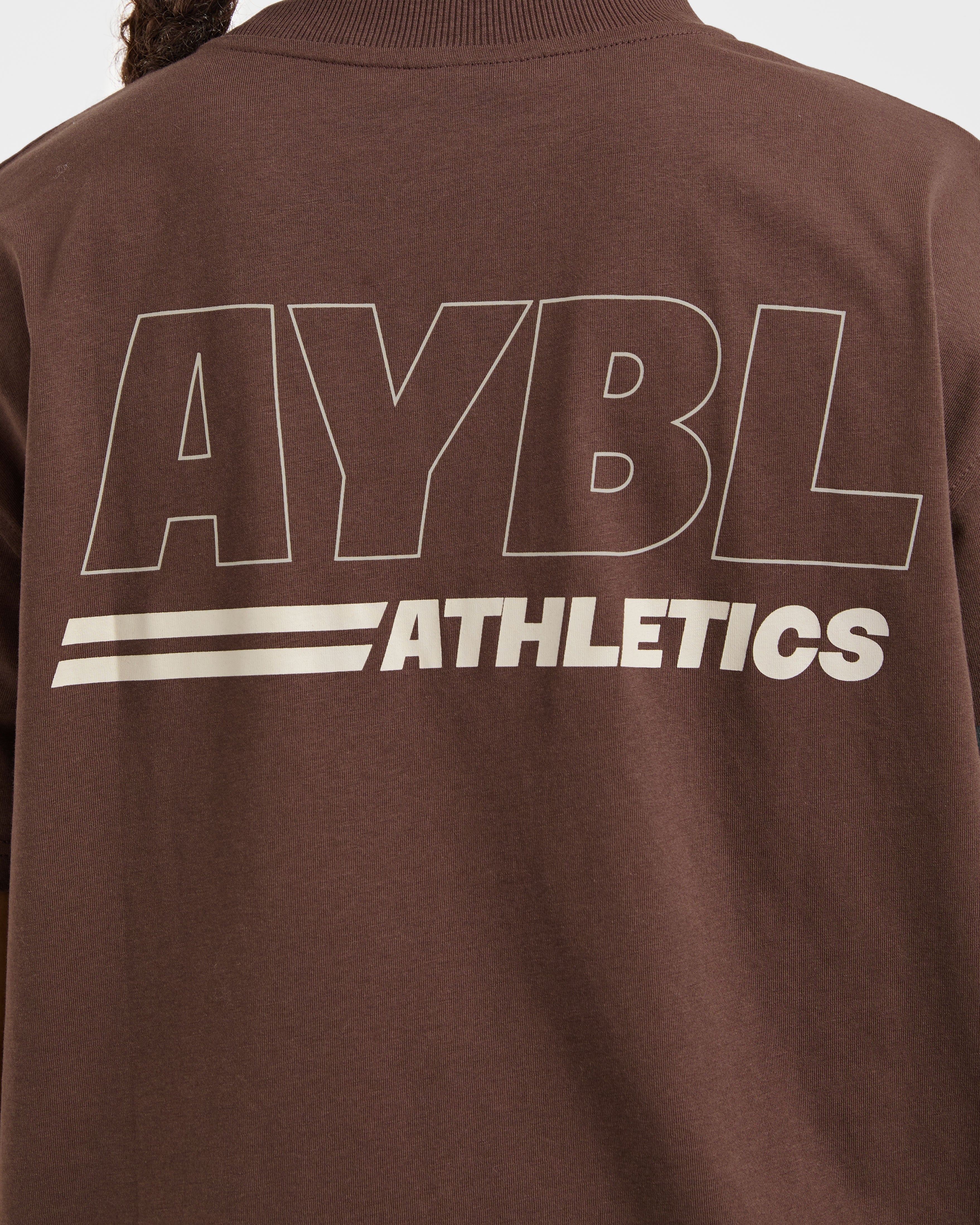 Athletics Track Oversized T Shirt - Braun/Sand