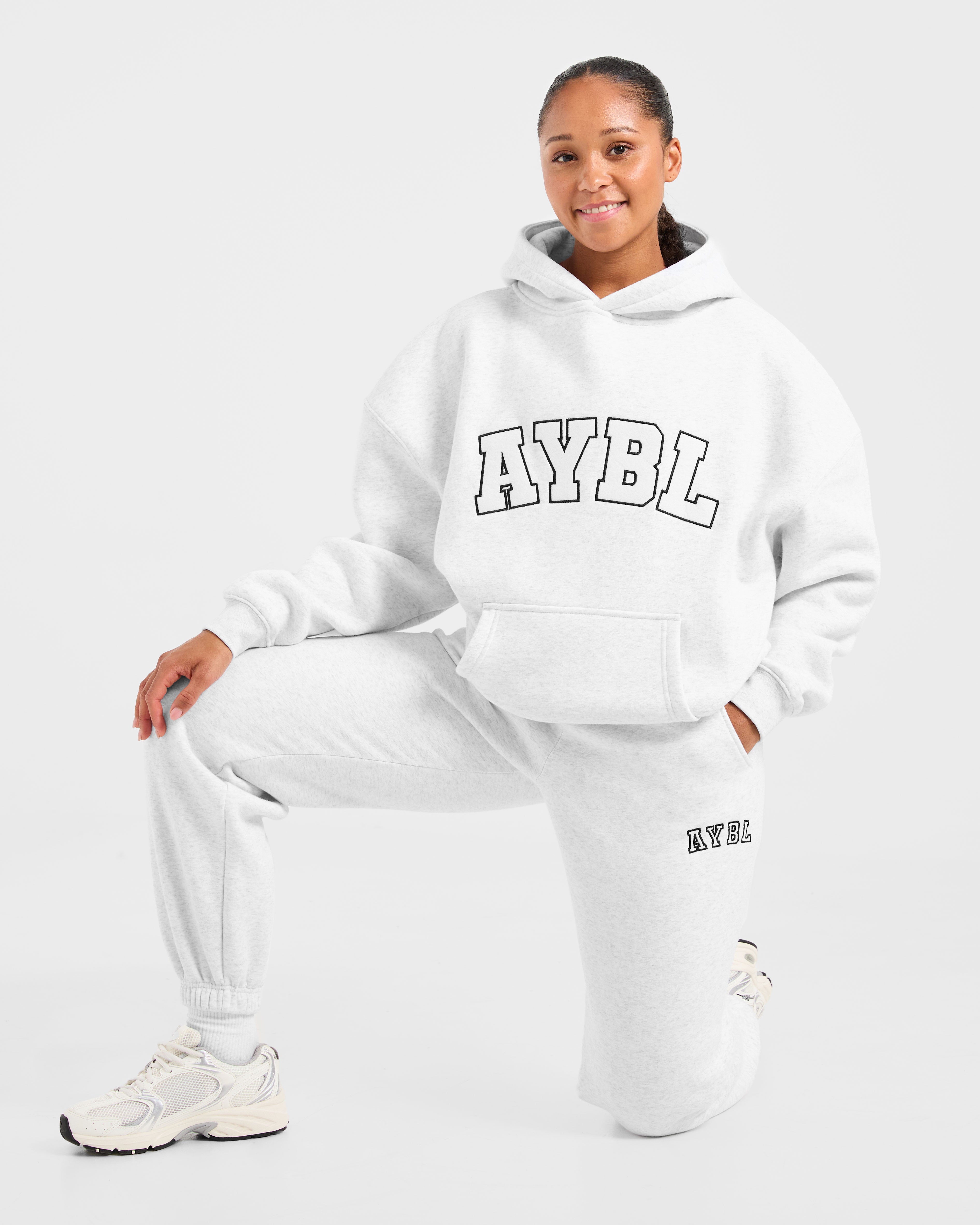 Varsity 2.0 Oversized Hoodie - Heather Grau