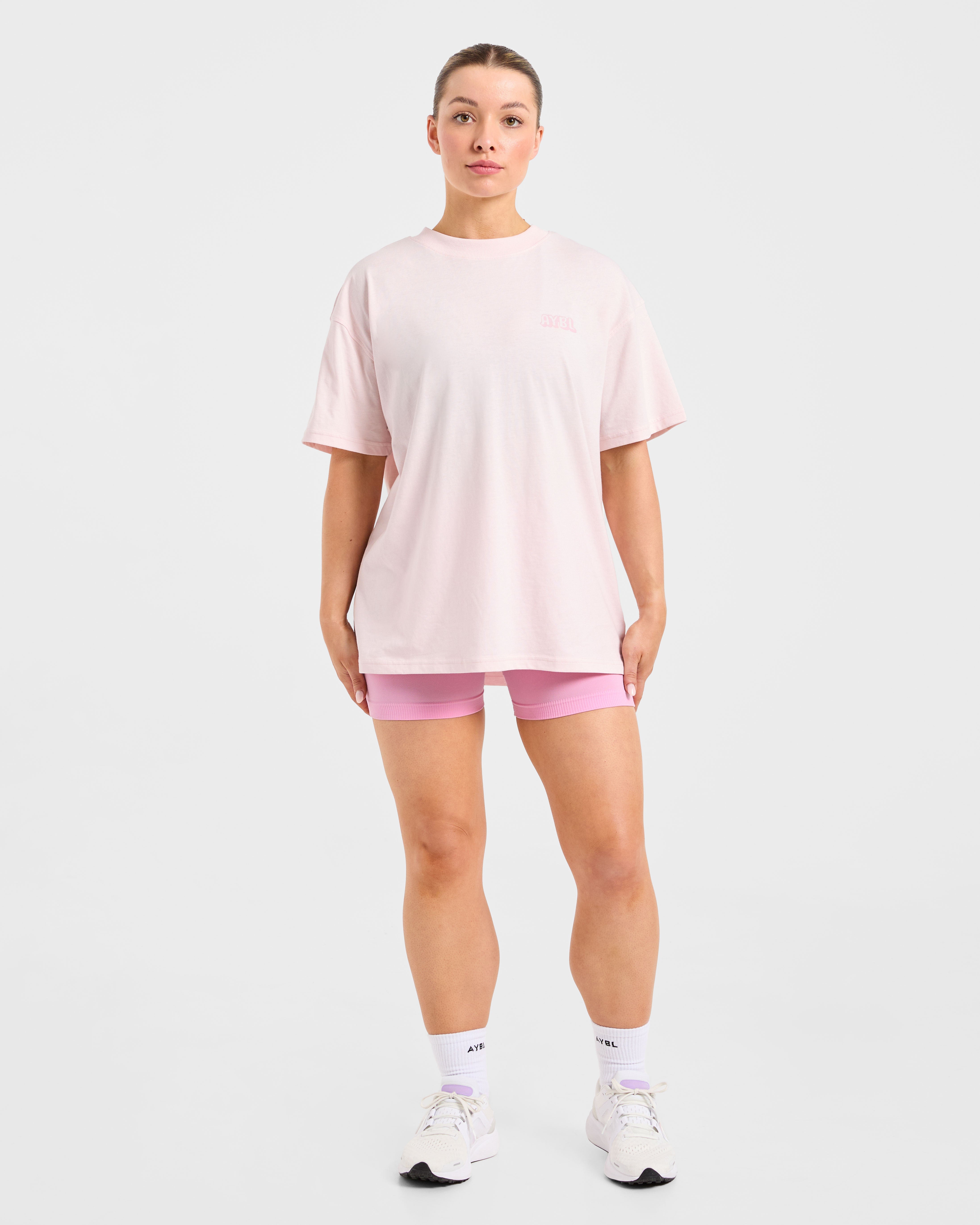 Gym Girl Era Oversized T Shirt - Rosa