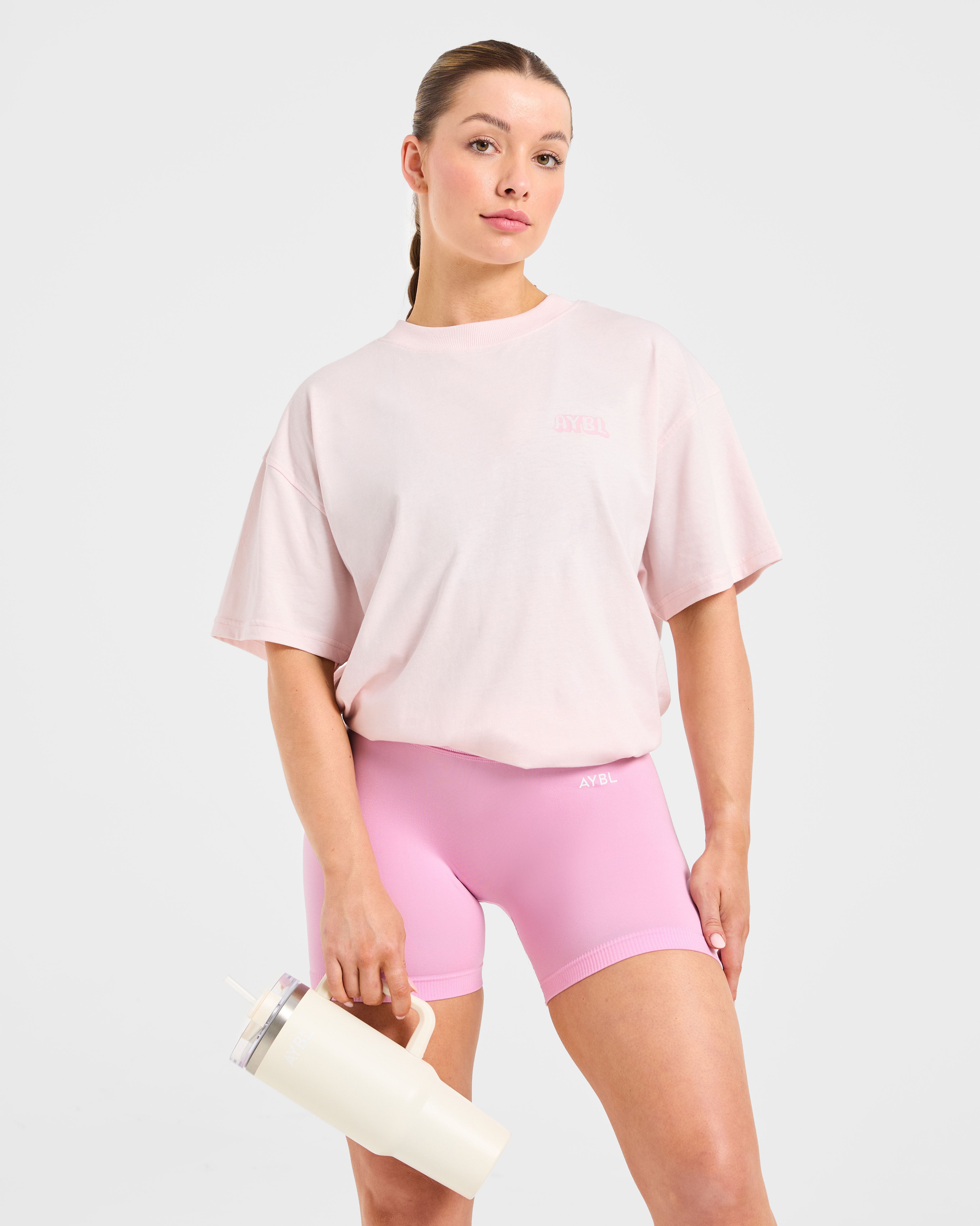 Gym Girl Era Oversized T Shirt - Rosa