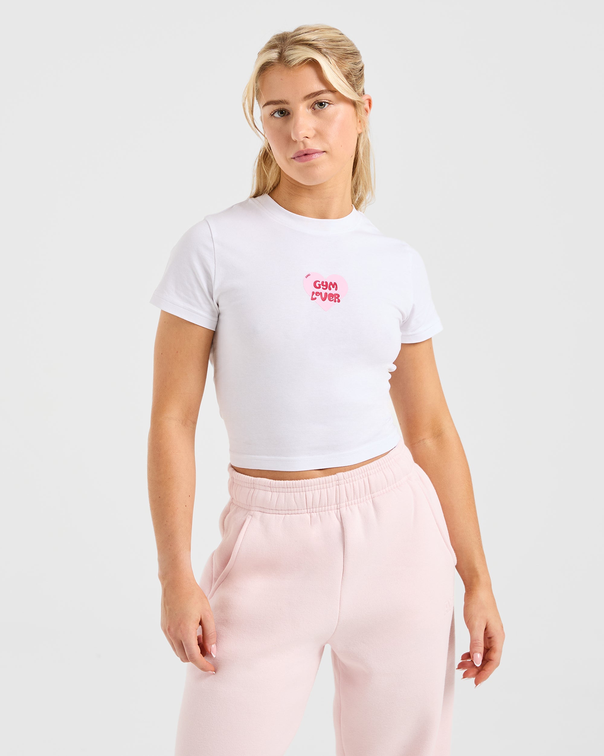 Gym Lover Baby Tee - Weiß