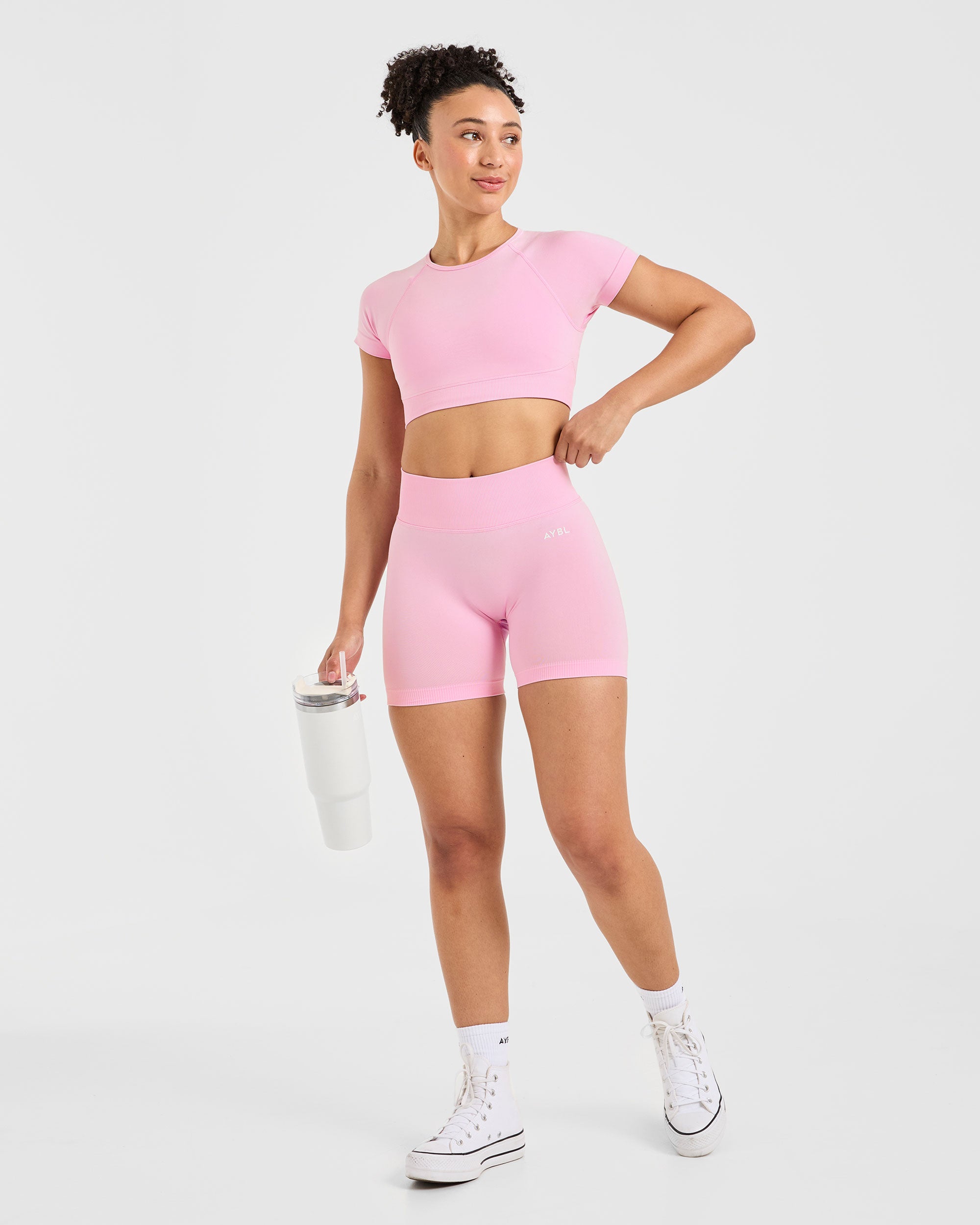 Adapt Seamless Crop Top - Spring Rosa