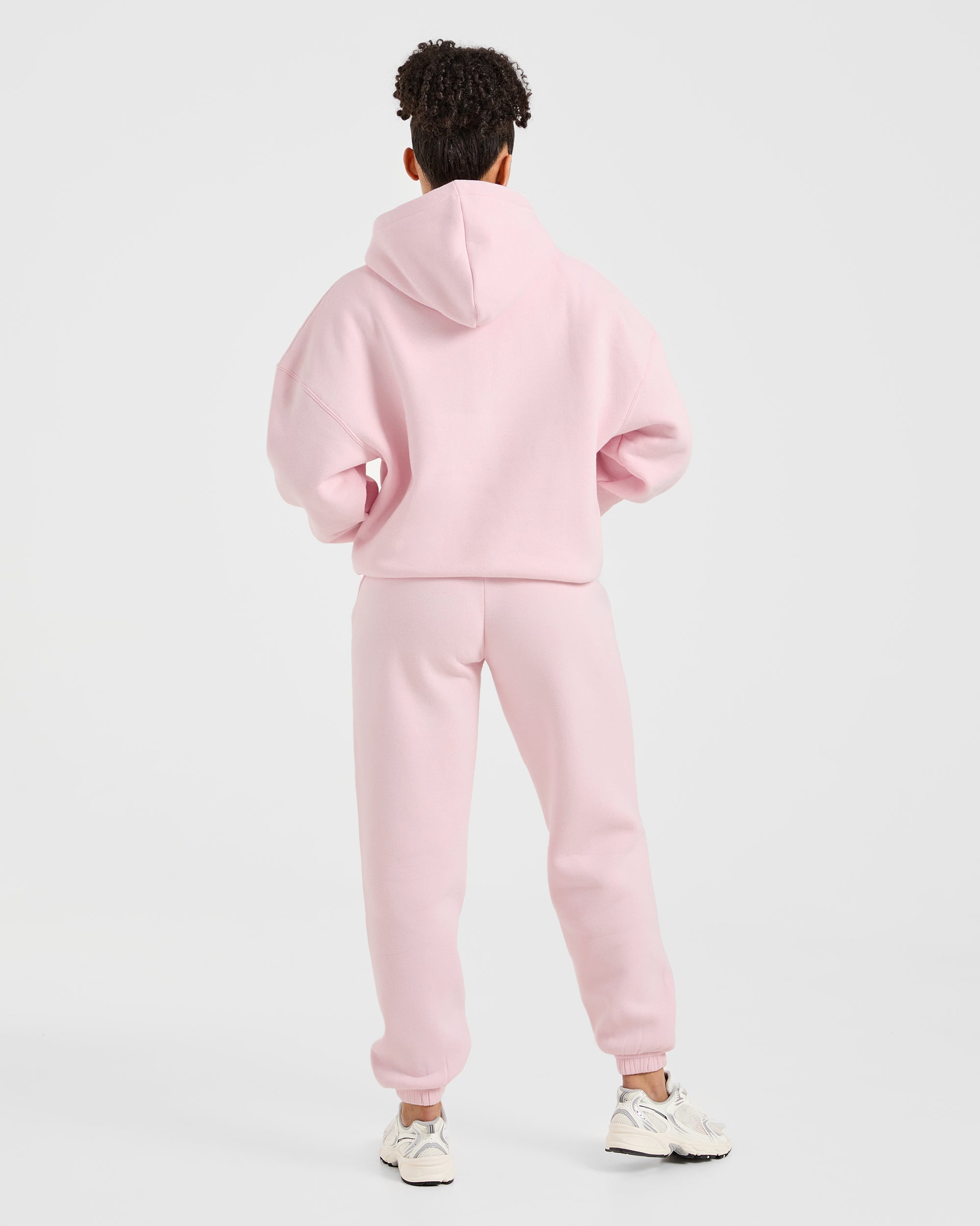 Classic Plush Oversized Hoodie - Pastel Rosa