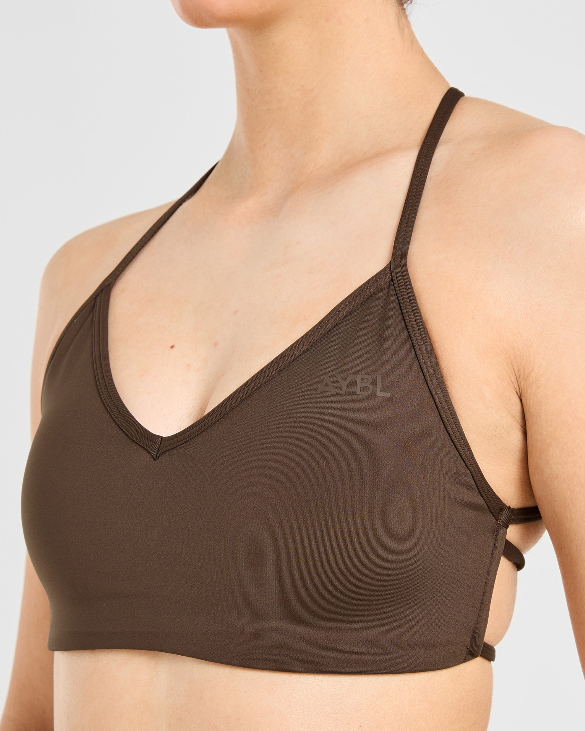 Essential Crossback Sports Bra - Deep Cocoa Braun