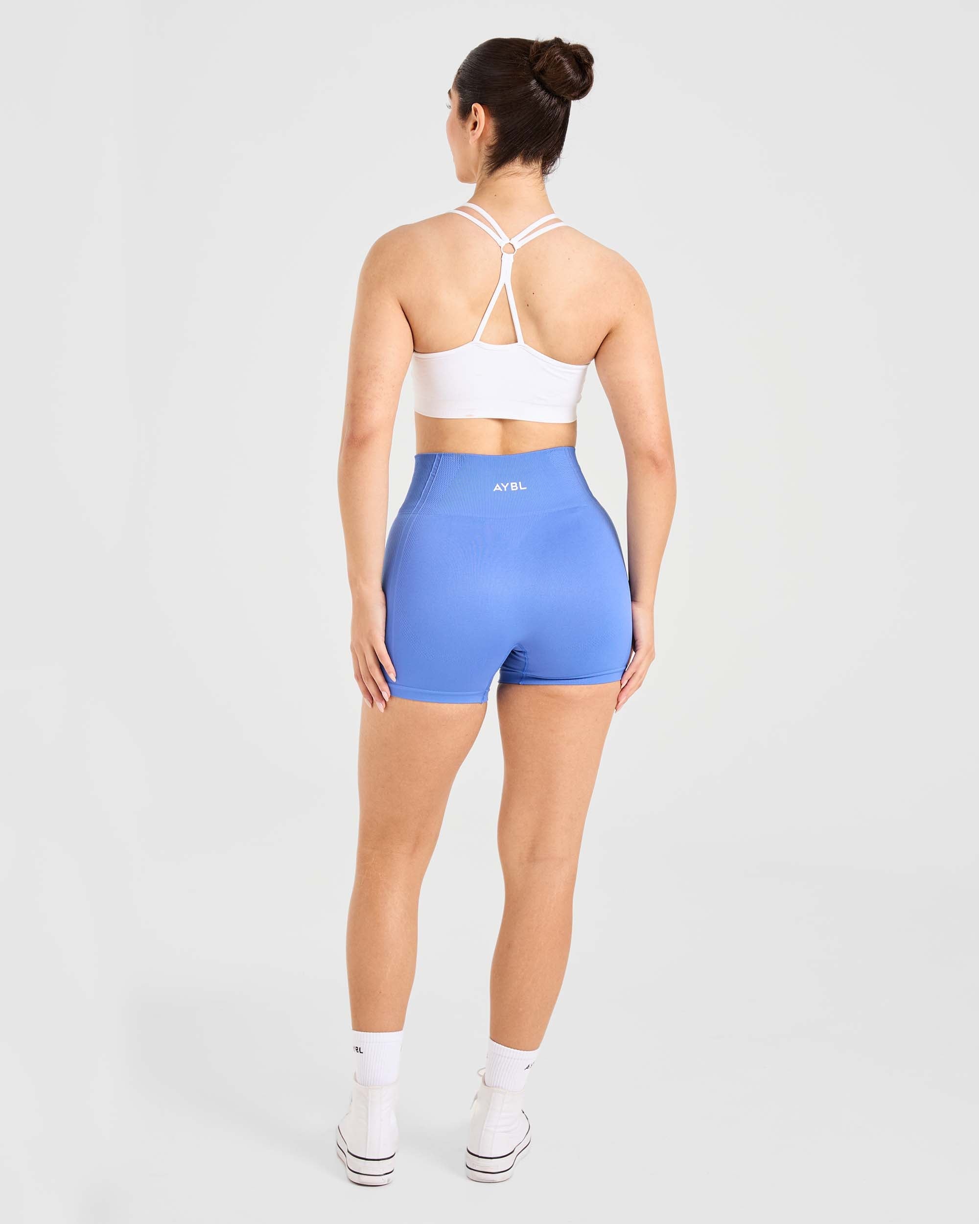 Essential Seamless Ruched Sports Bra - Weiß