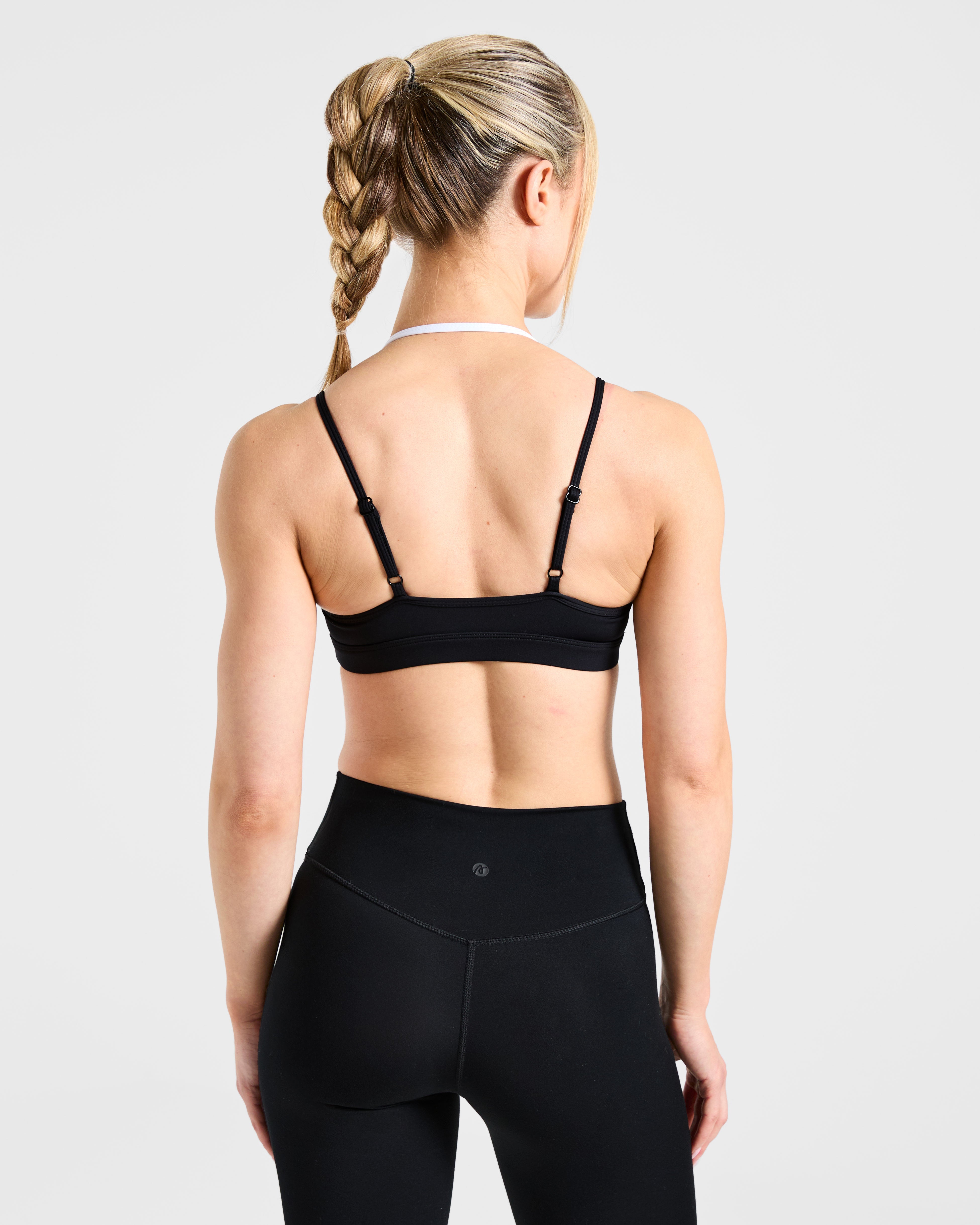 Essential Double Layer Sports Bra - Schwarz/Weiß