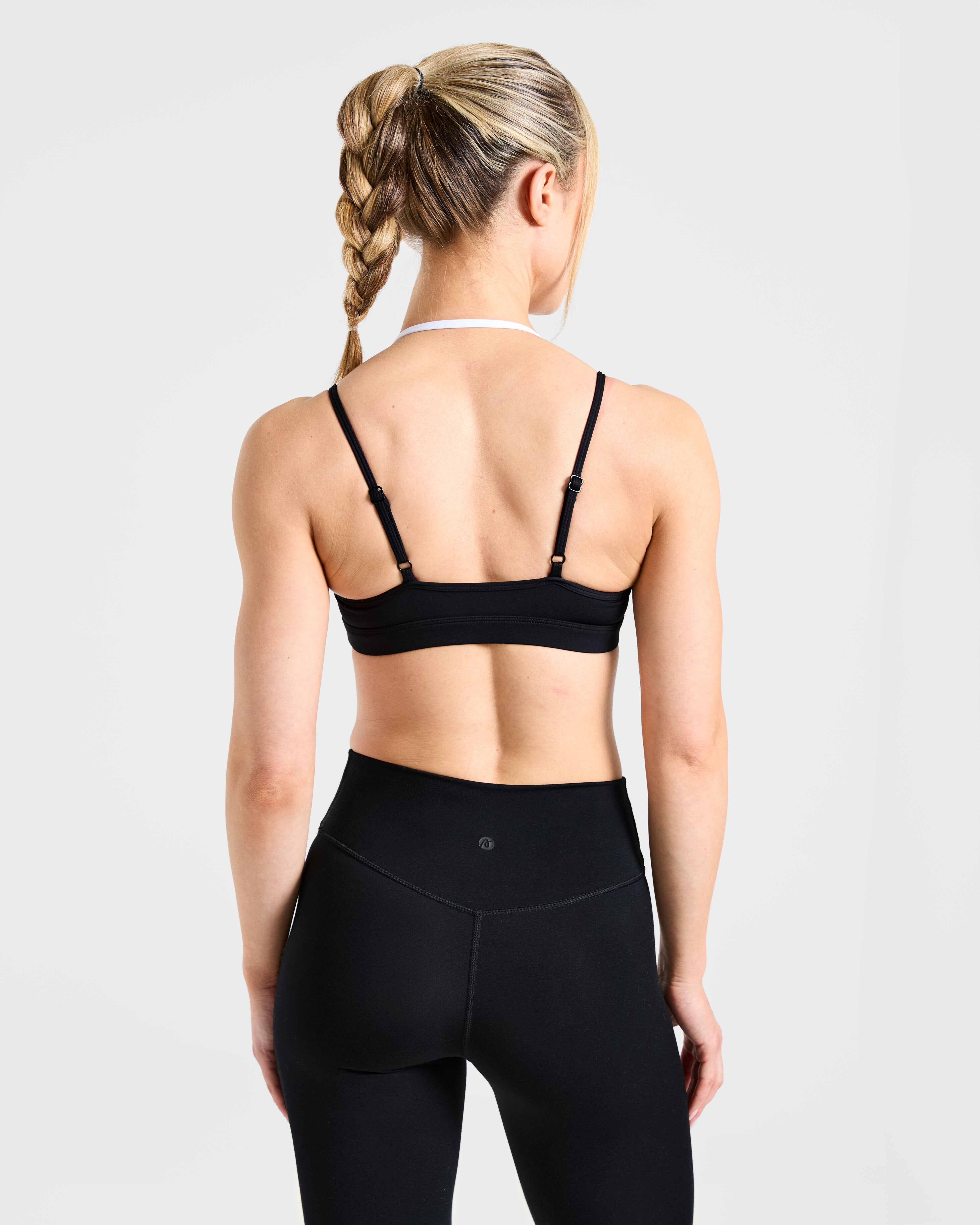 Essential Double Layer Sports Bra - Schwarz/Weiß