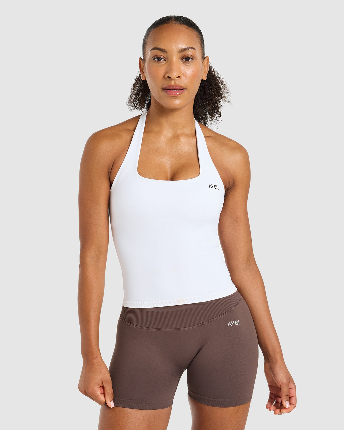 Enhance Seamless Halterneck Top - Weiß
