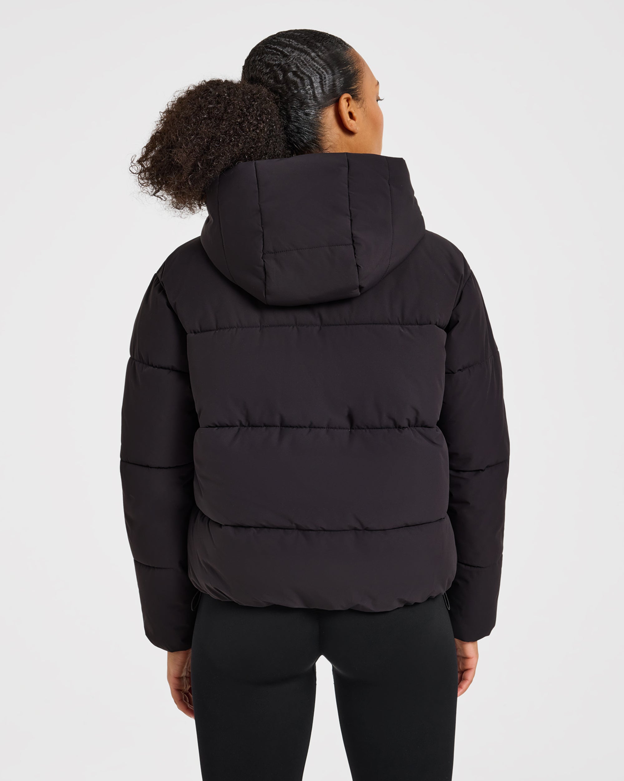 Signature Puffer Coat - Schwarz