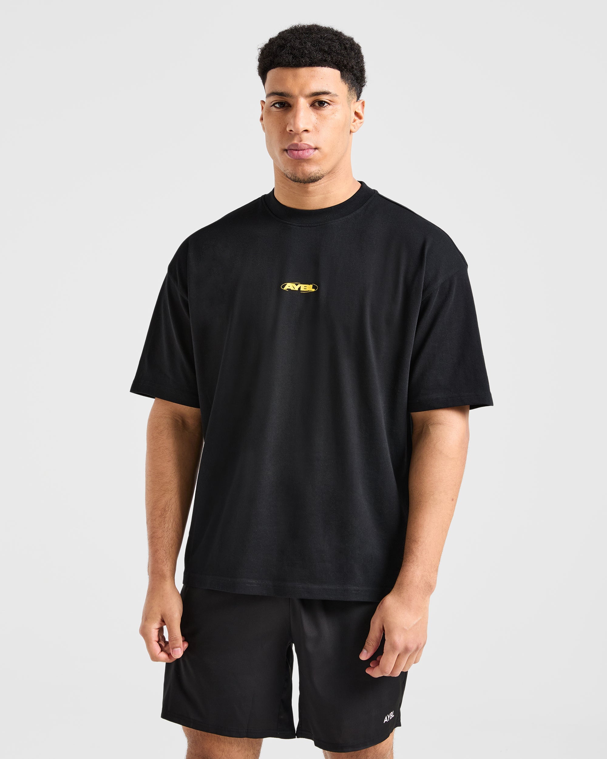 Orbit Oversized T Shirt - Schwarz/Gelb