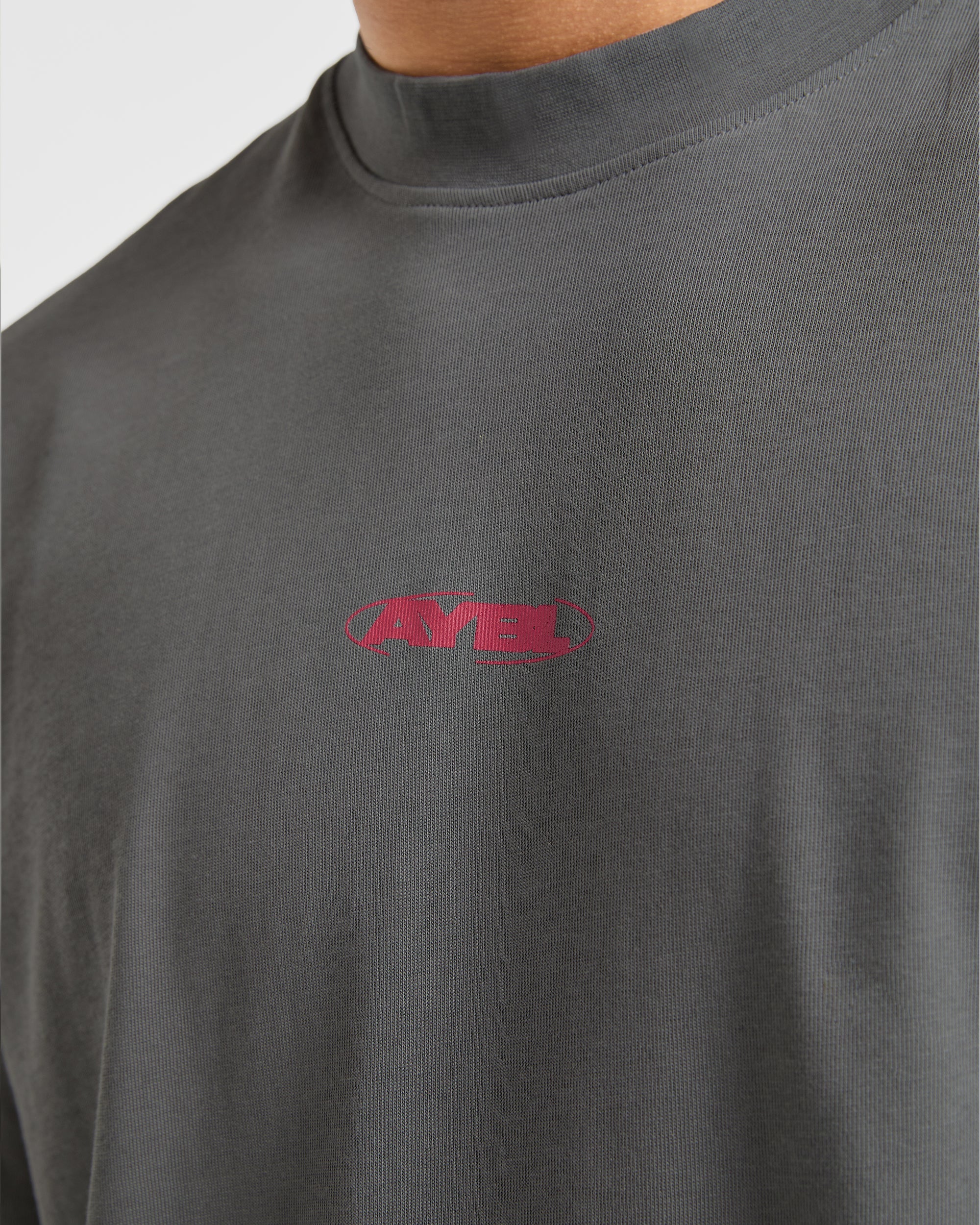 Orbit Oversized T Shirt - Charcoal/Rot