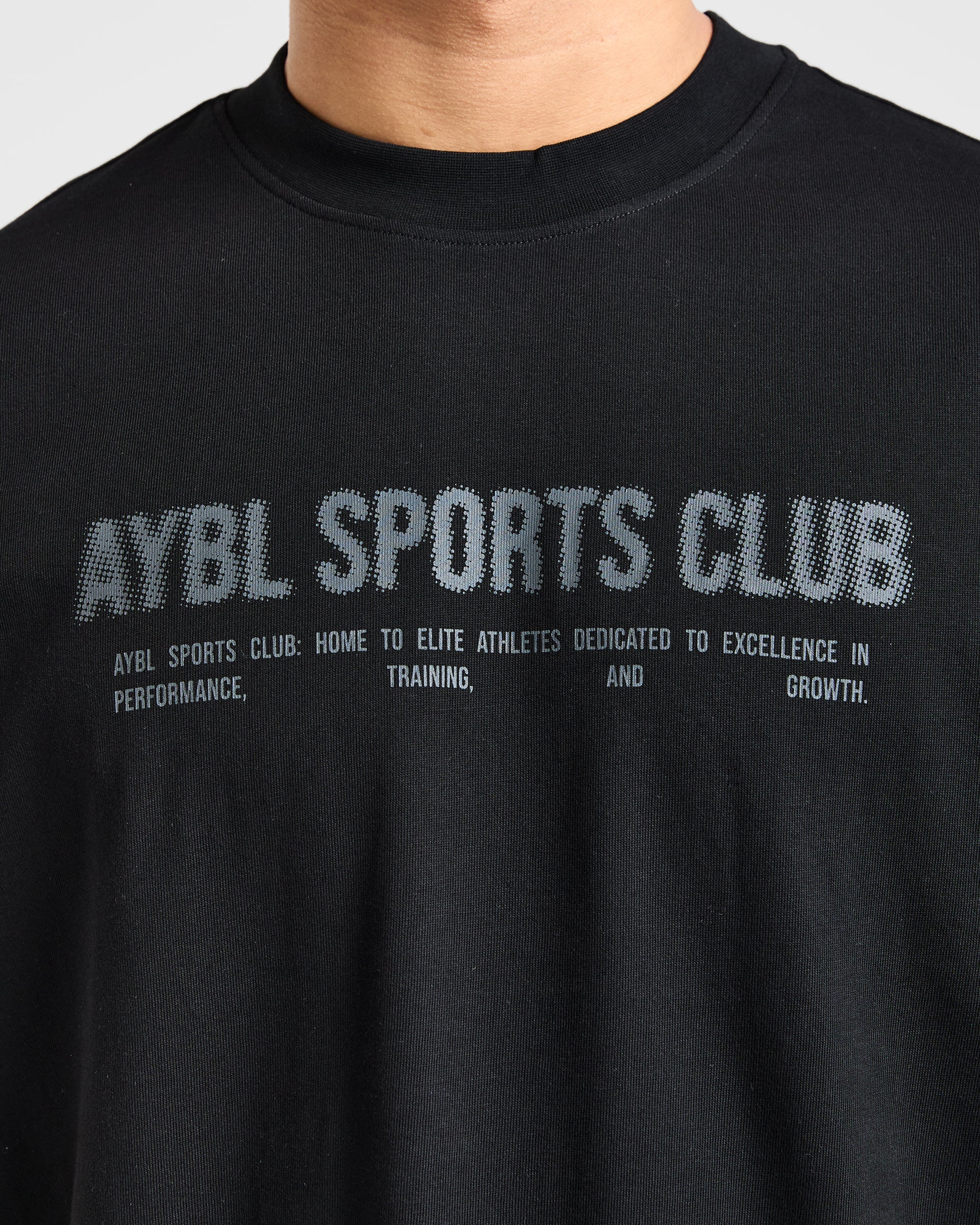 Sports Club Dot Oversized T Shirt - Schwarz