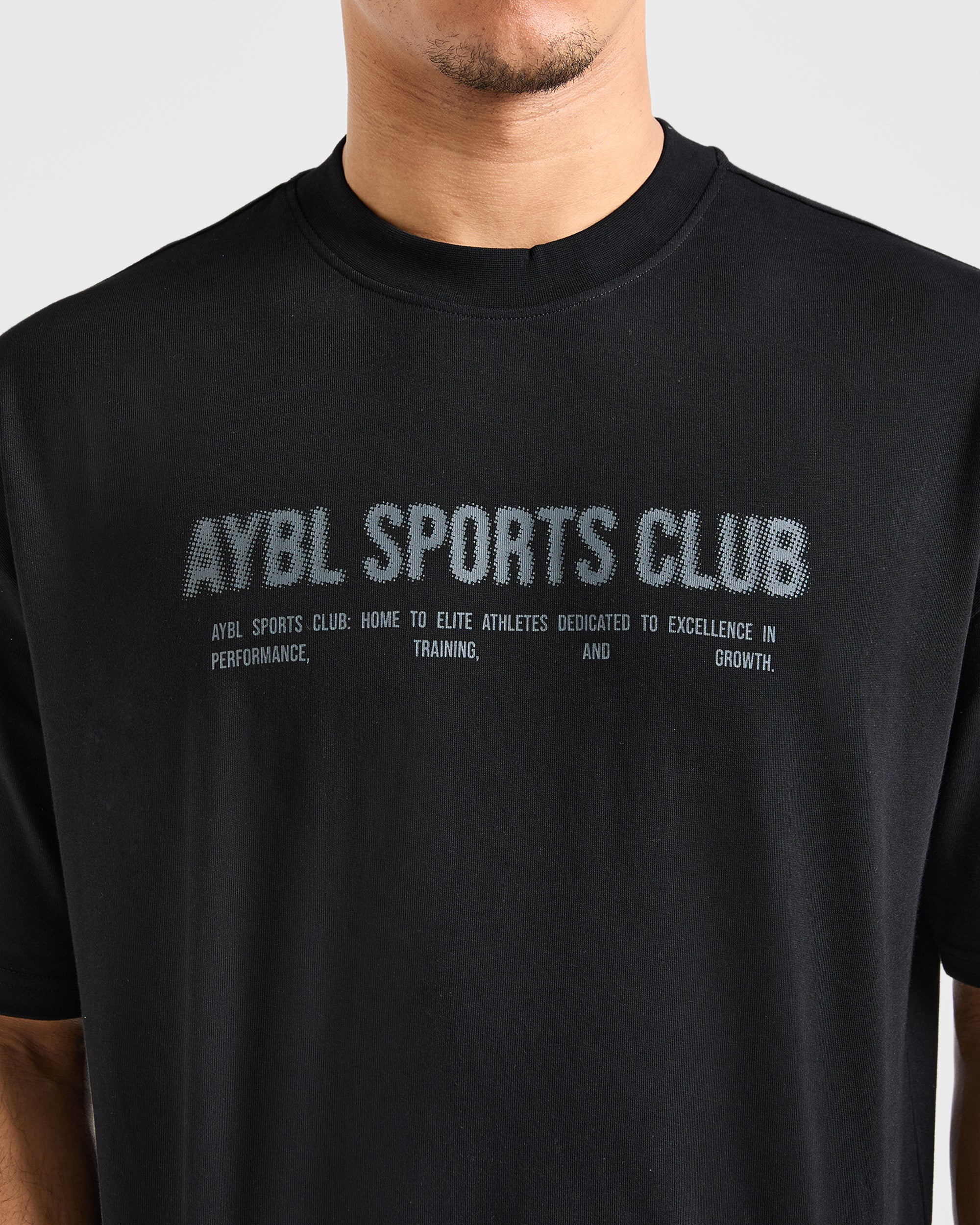 Sports Club Dot Oversized T Shirt - Schwarz