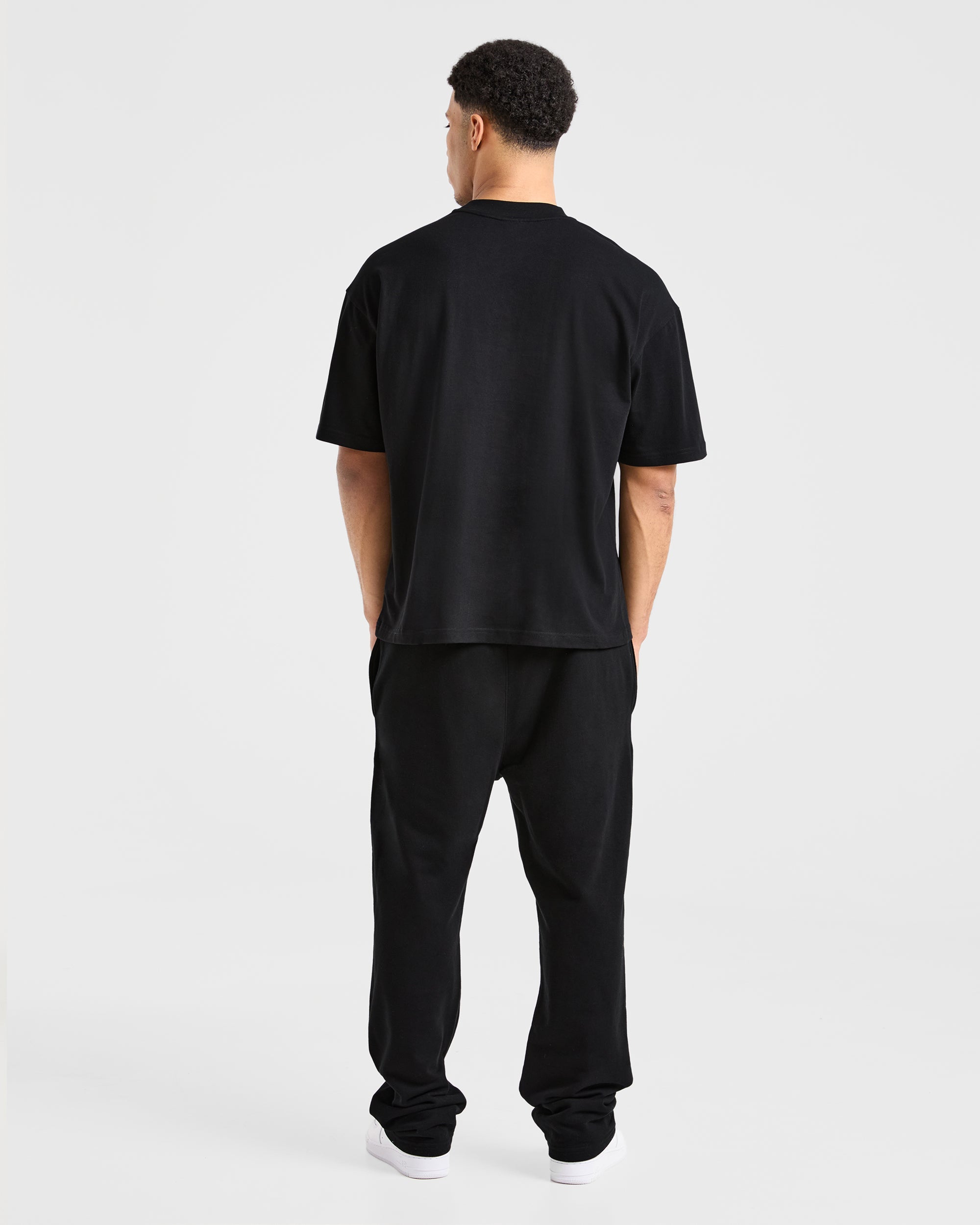 Sports Club Dot Oversized T Shirt - Schwarz