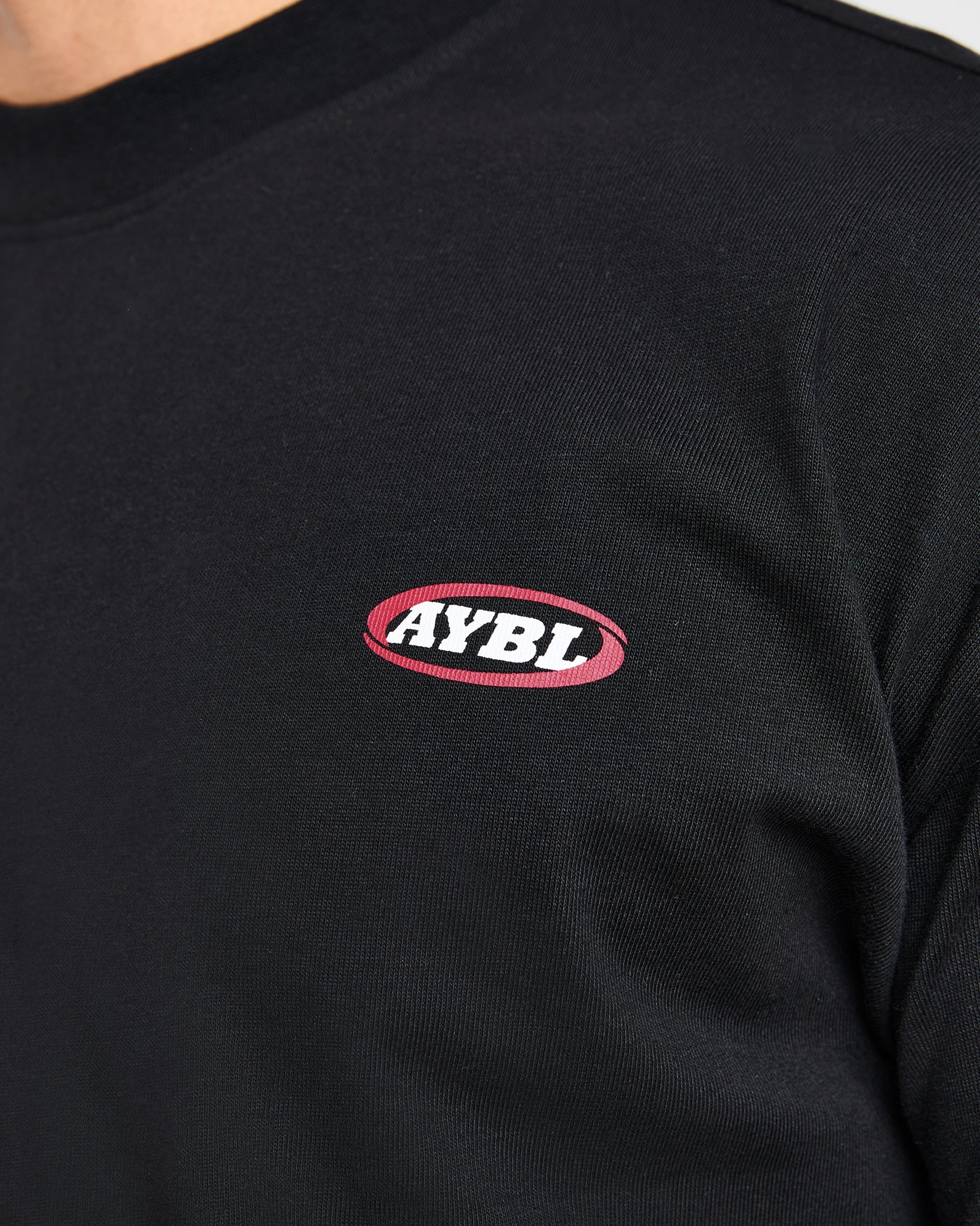 Athletics Script Oversized T Shirt - Schwarz