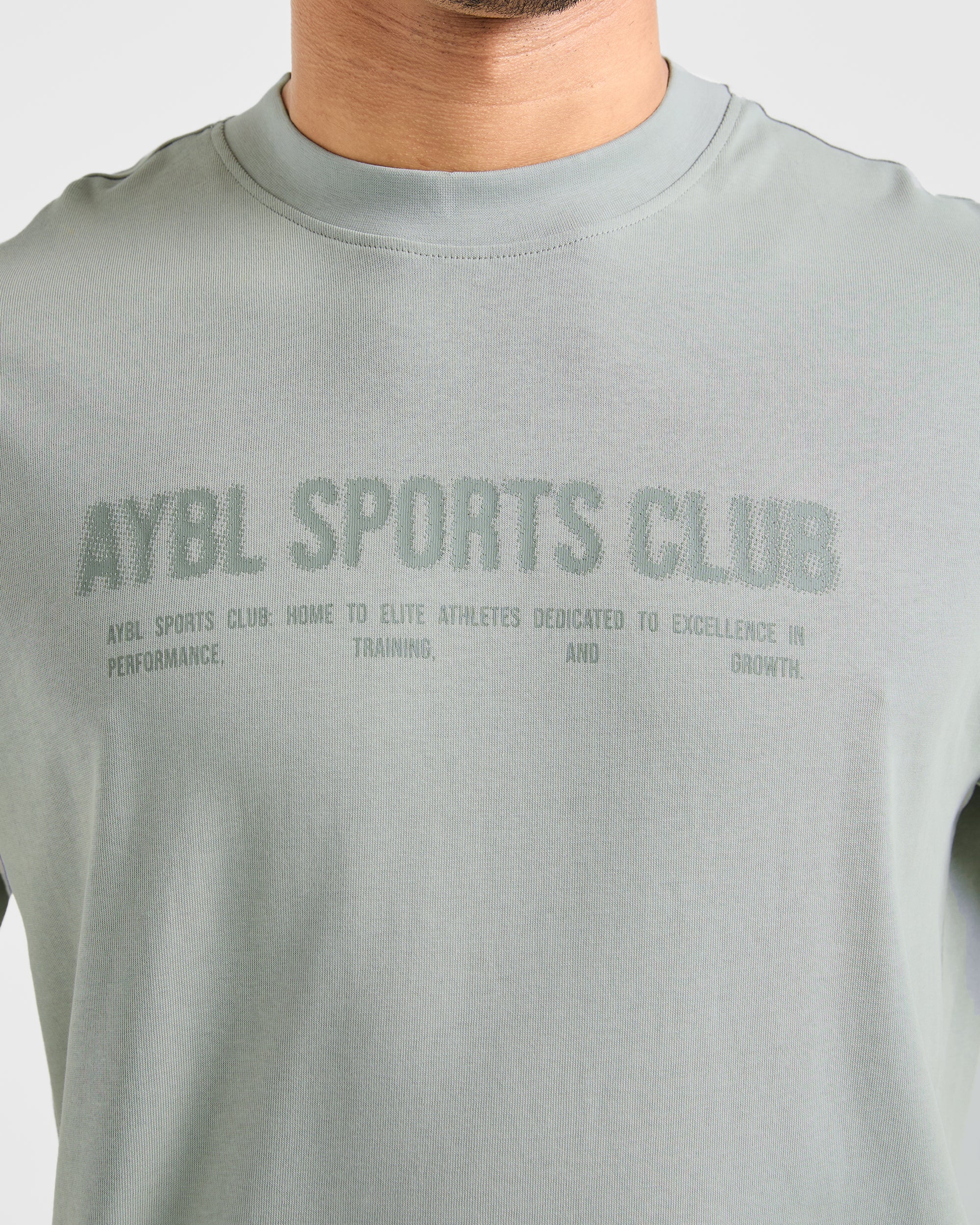 Sports Club Dot Oversized T Shirt - GrŸn Mist