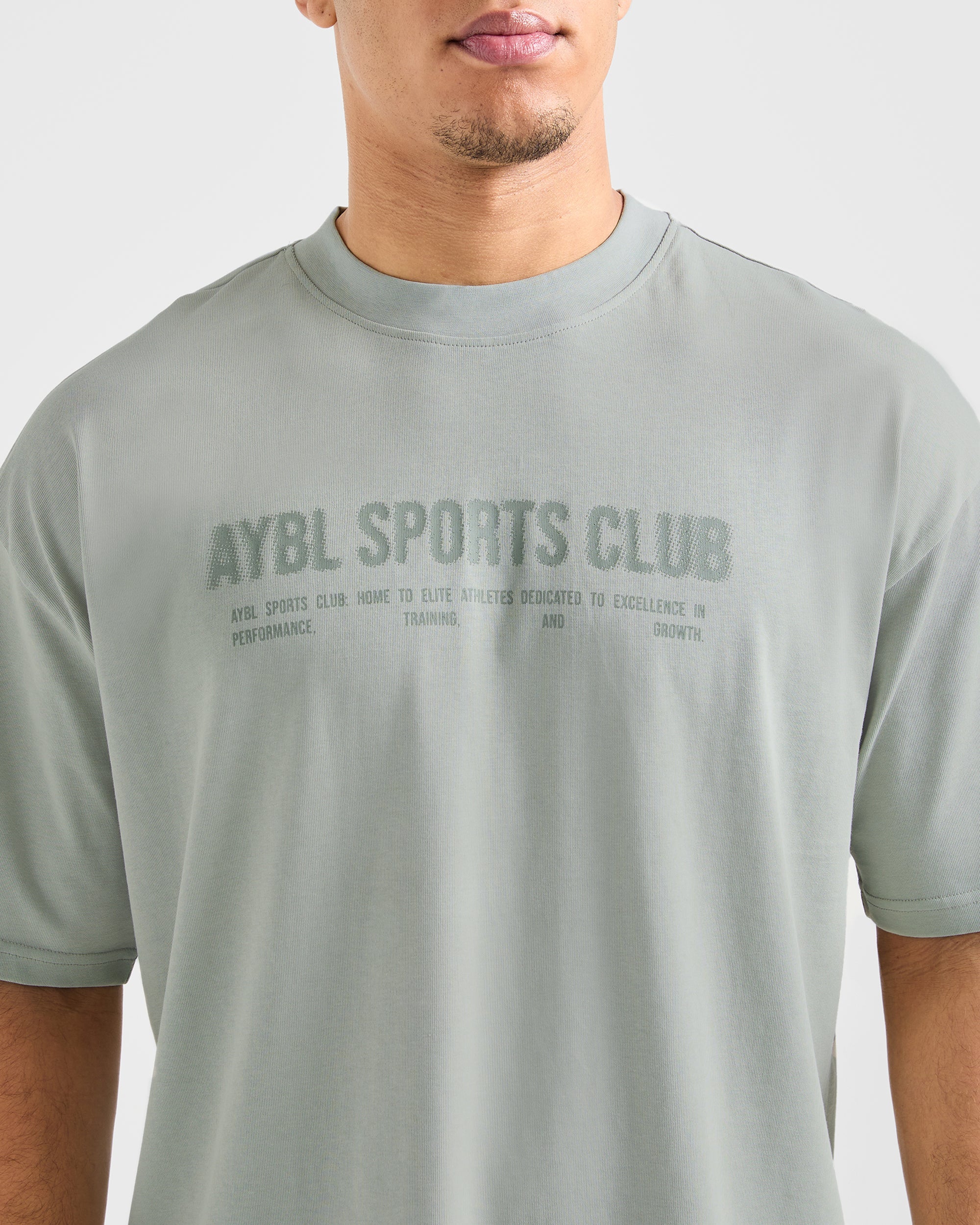 Sports Club Dot Oversized T Shirt - GrŸn Mist