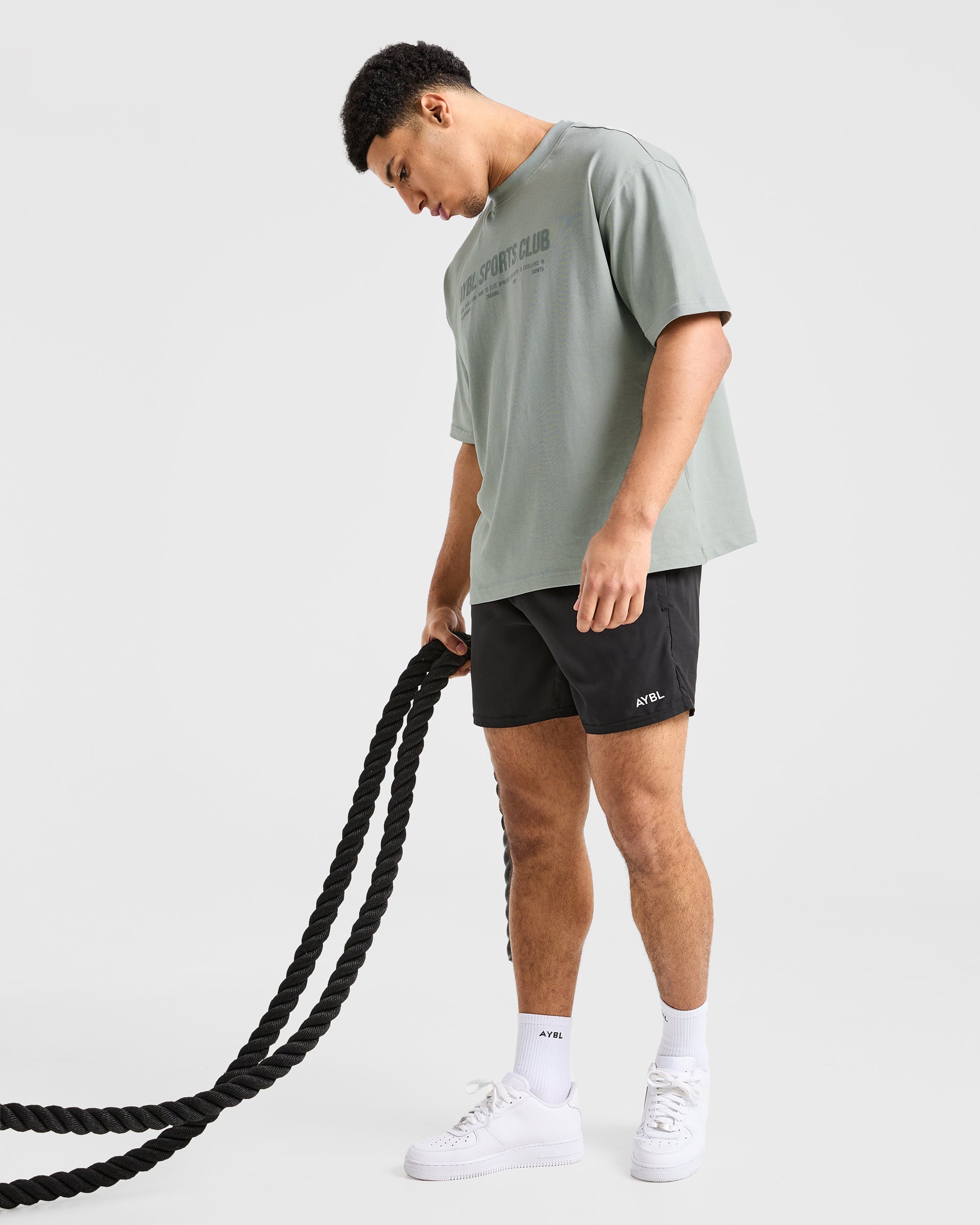 Sports Club Dot Oversized T Shirt - GrŸn Mist