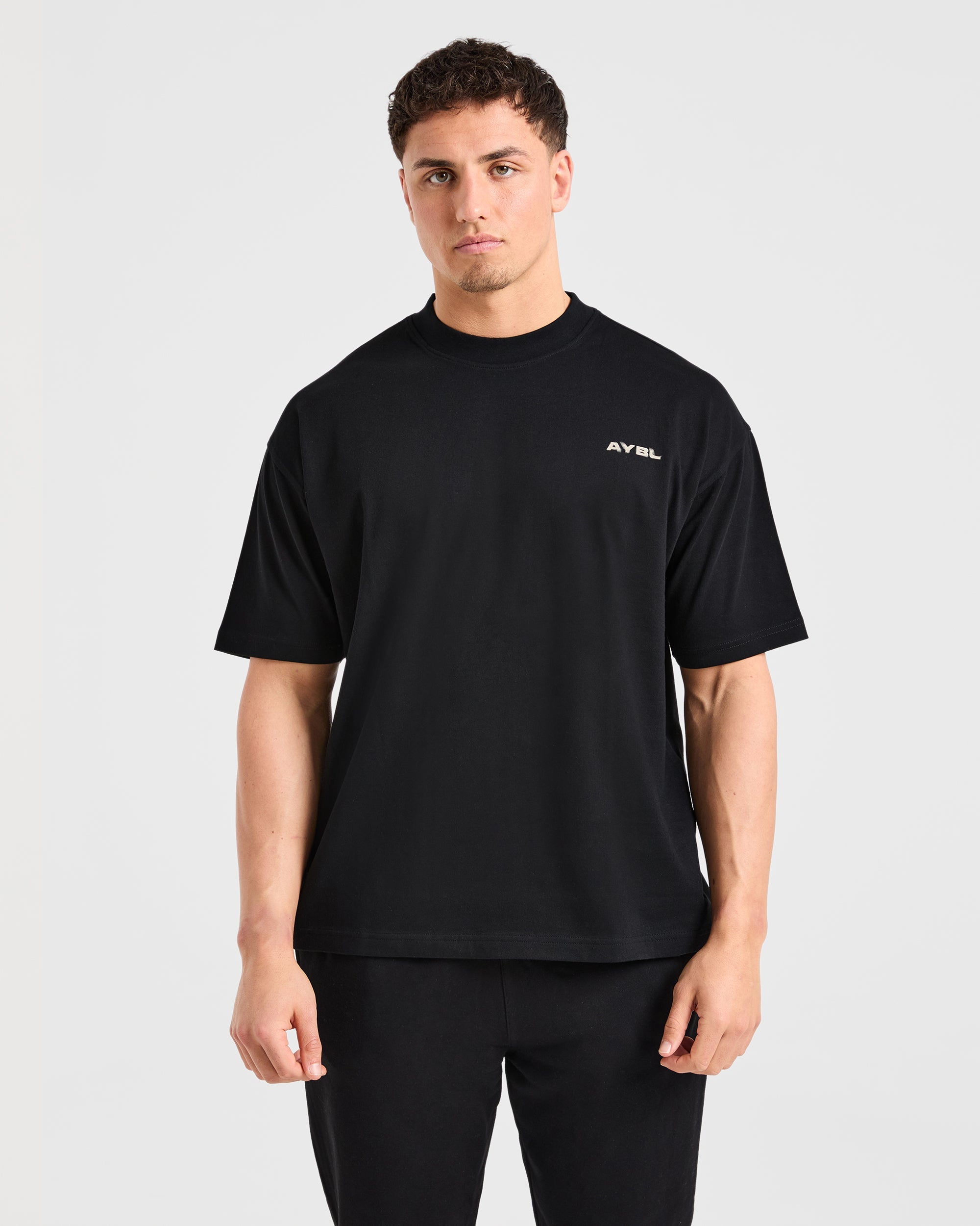 Blur Oversized T Shirt - Schwarz