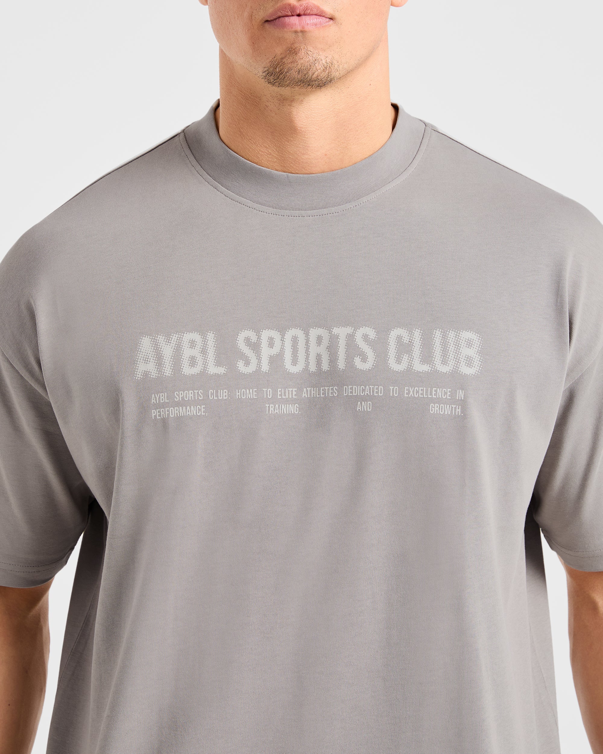 Sports Club Dot Oversized T Shirt - Cloud Grau
