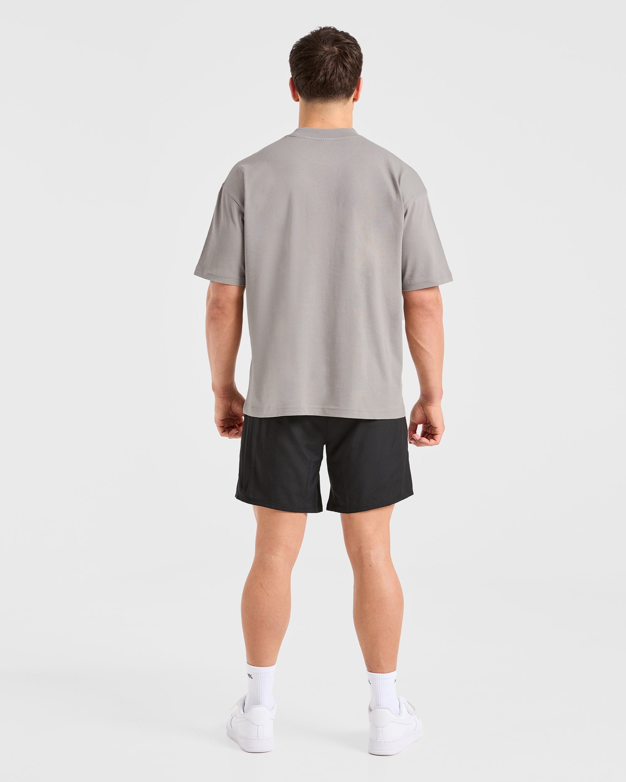 Sports Club Dot Oversized T Shirt - Cloud Grau