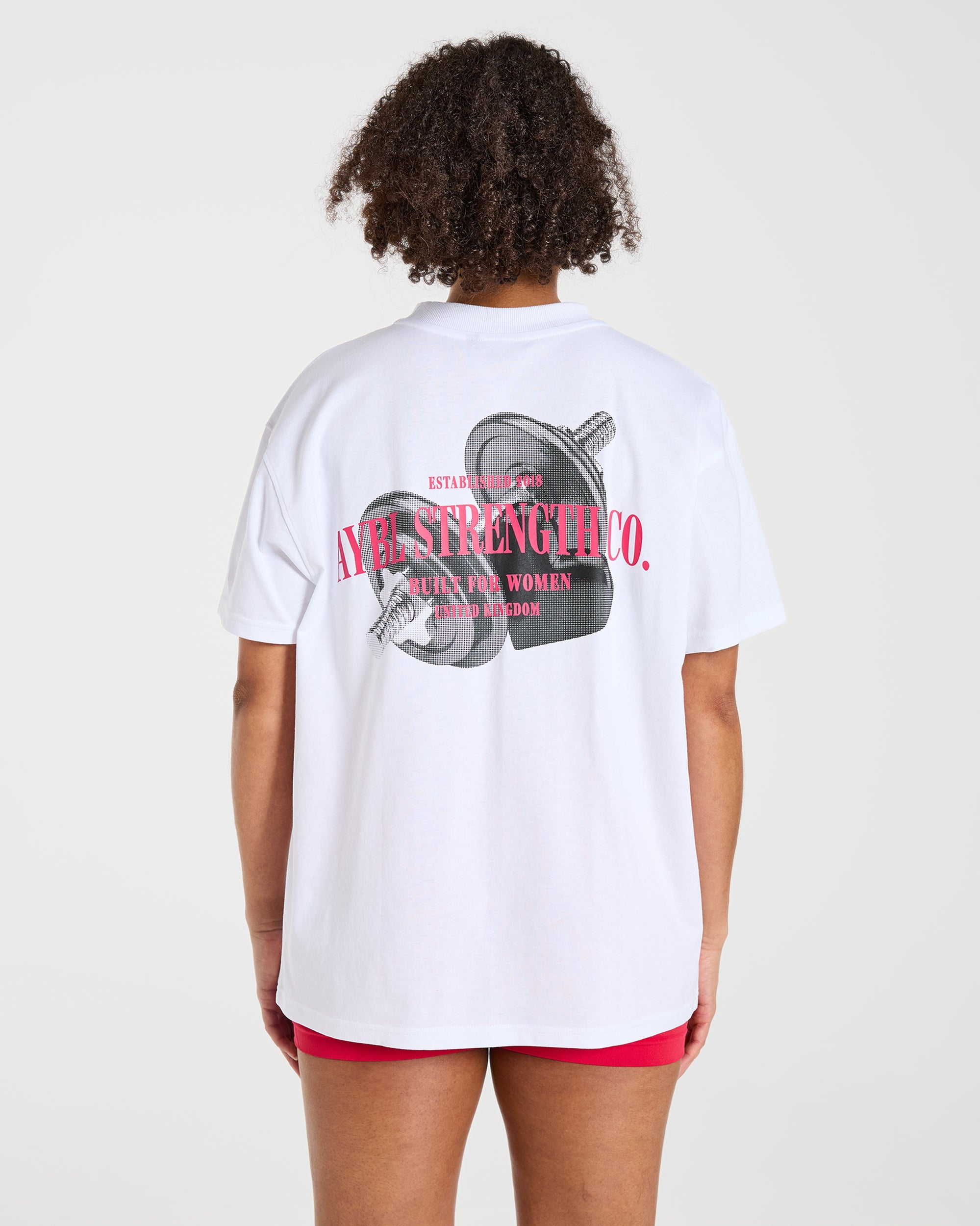 AYBL Strength Co Oversized T Shirt - Weiß