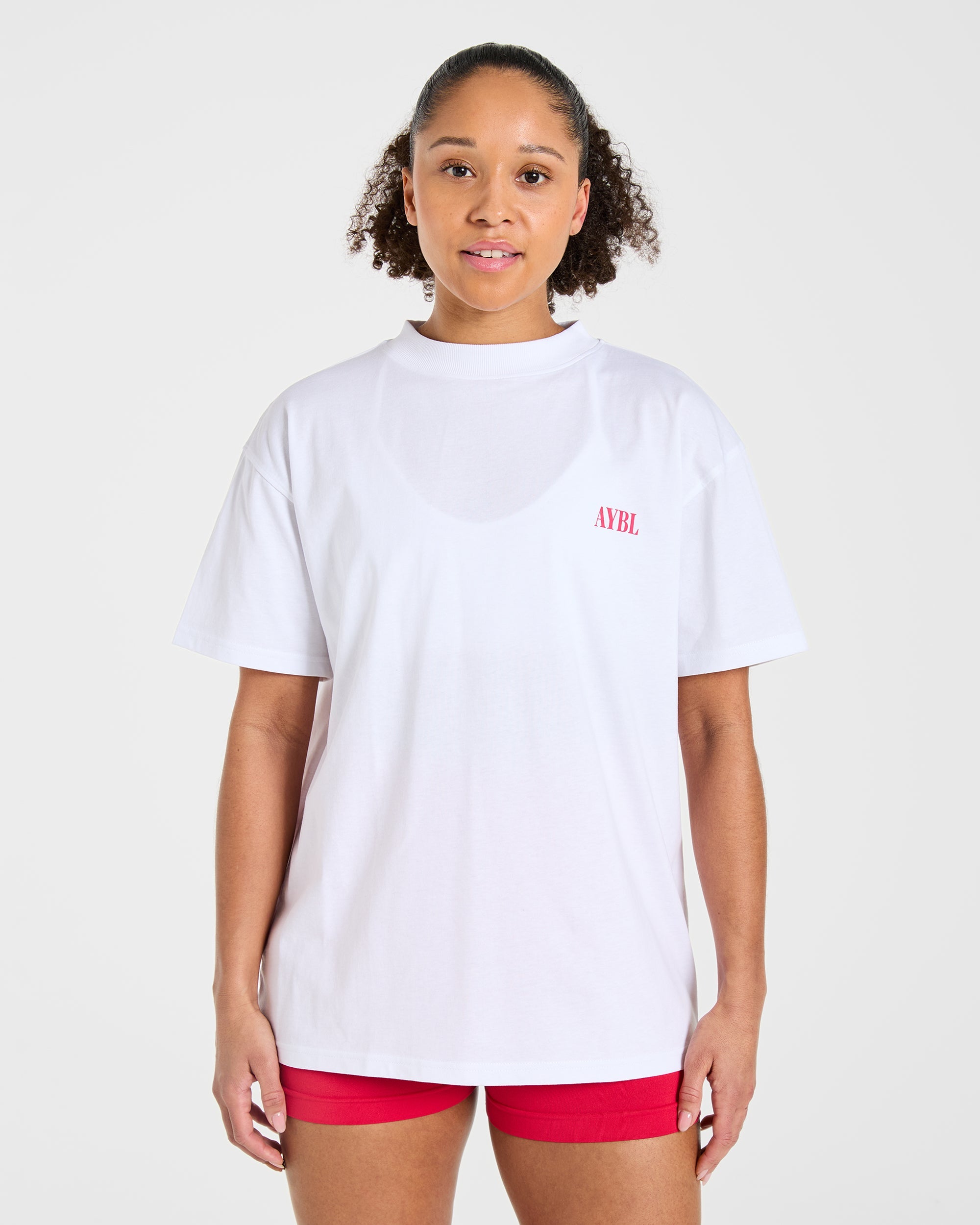 AYBL Strength Co Oversized T Shirt - Weiß