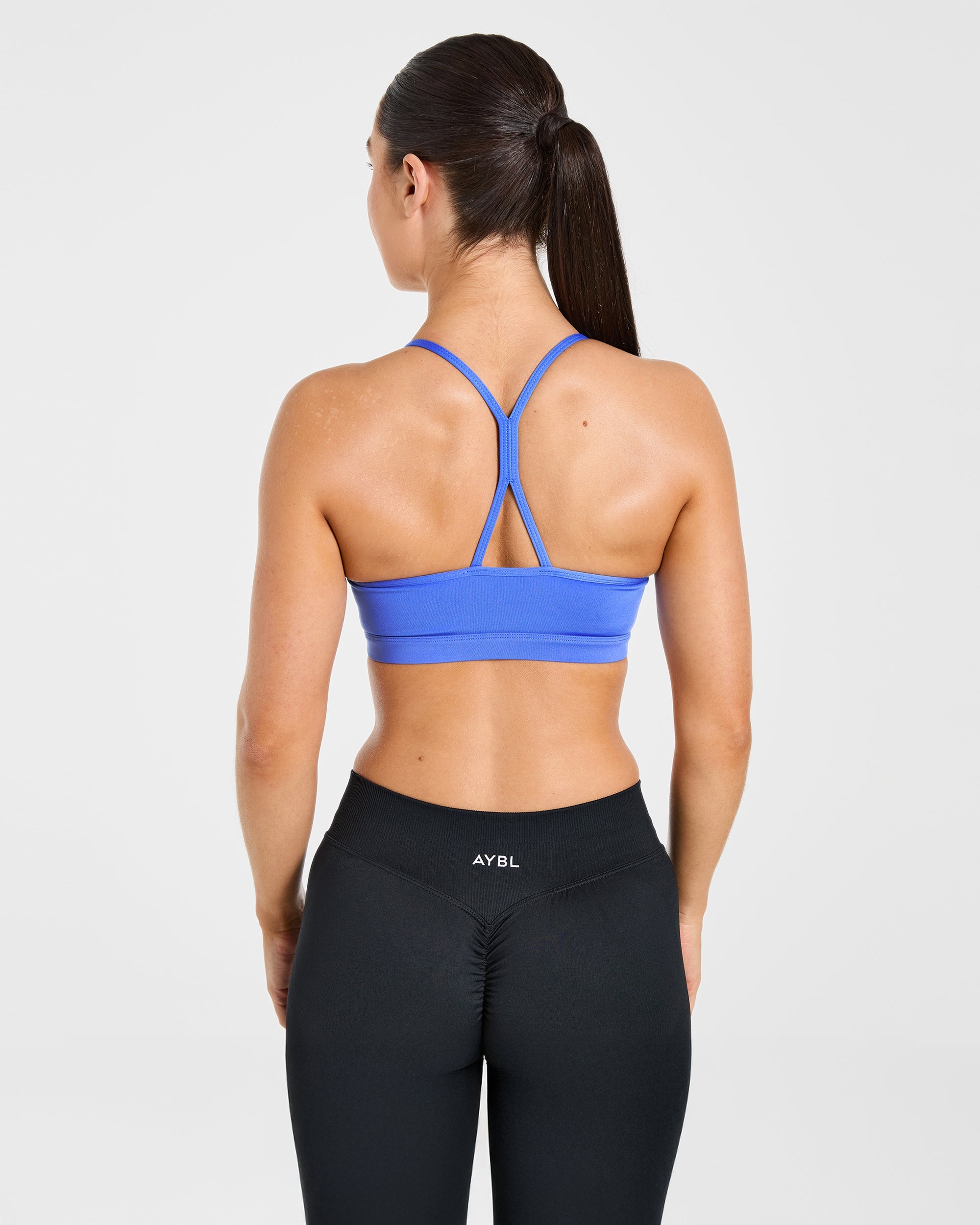Essential Ruched Sports Bra - Cornflower Violett