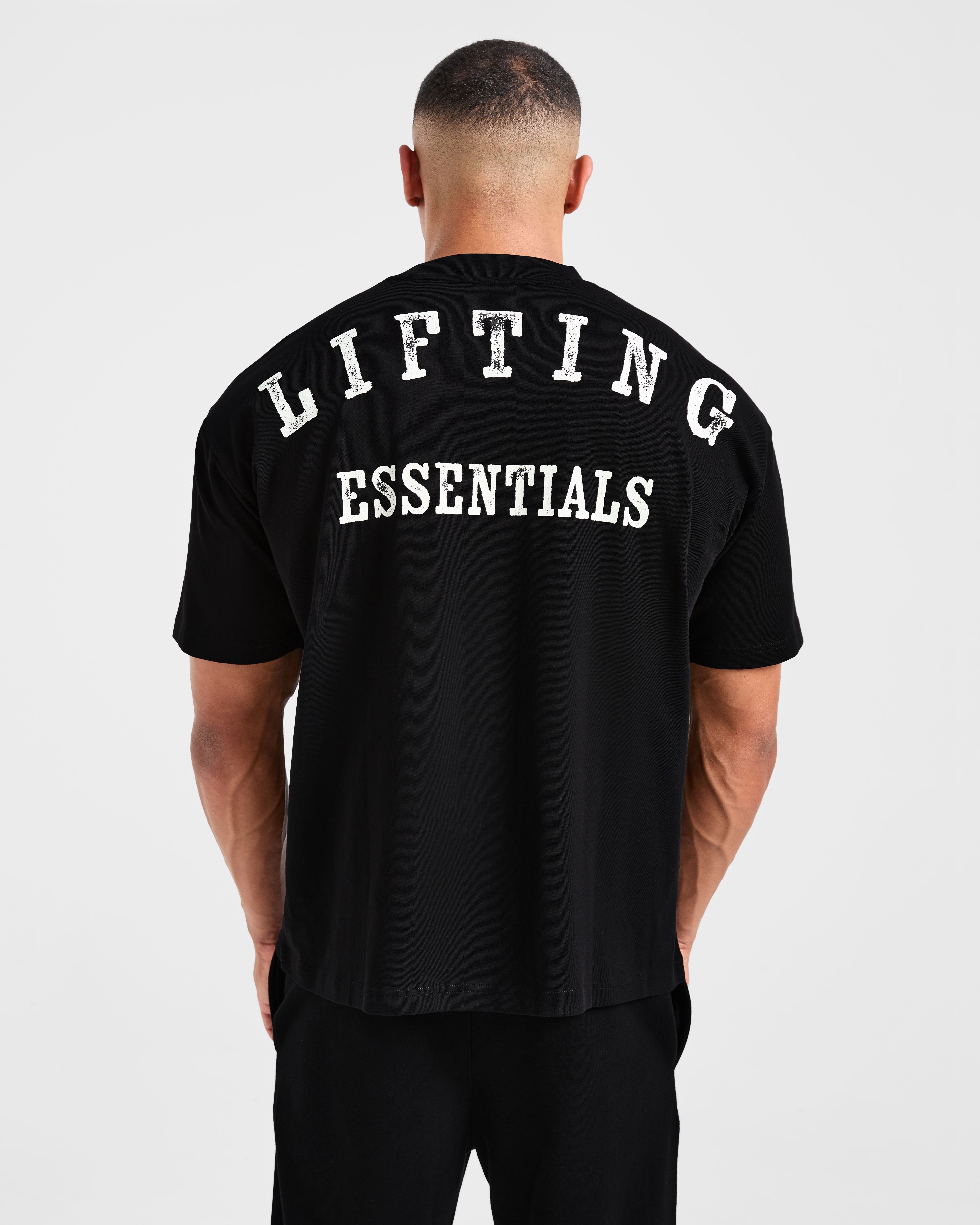 Lifting Essentials Oversized T Shirt - Schwarz
