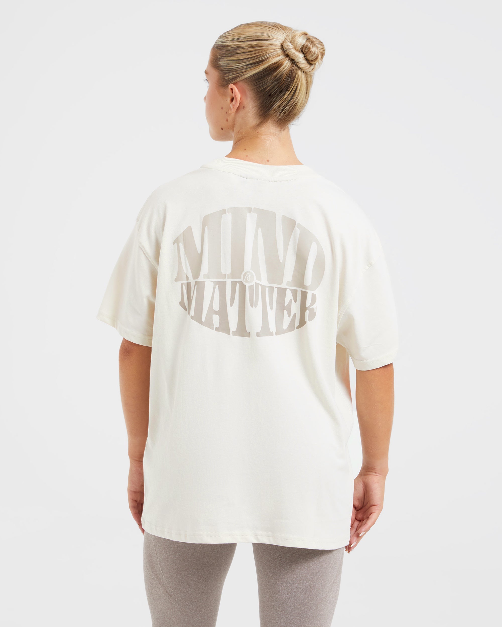 Mind Over Matter Oversized T Shirt - Beige/Braun
