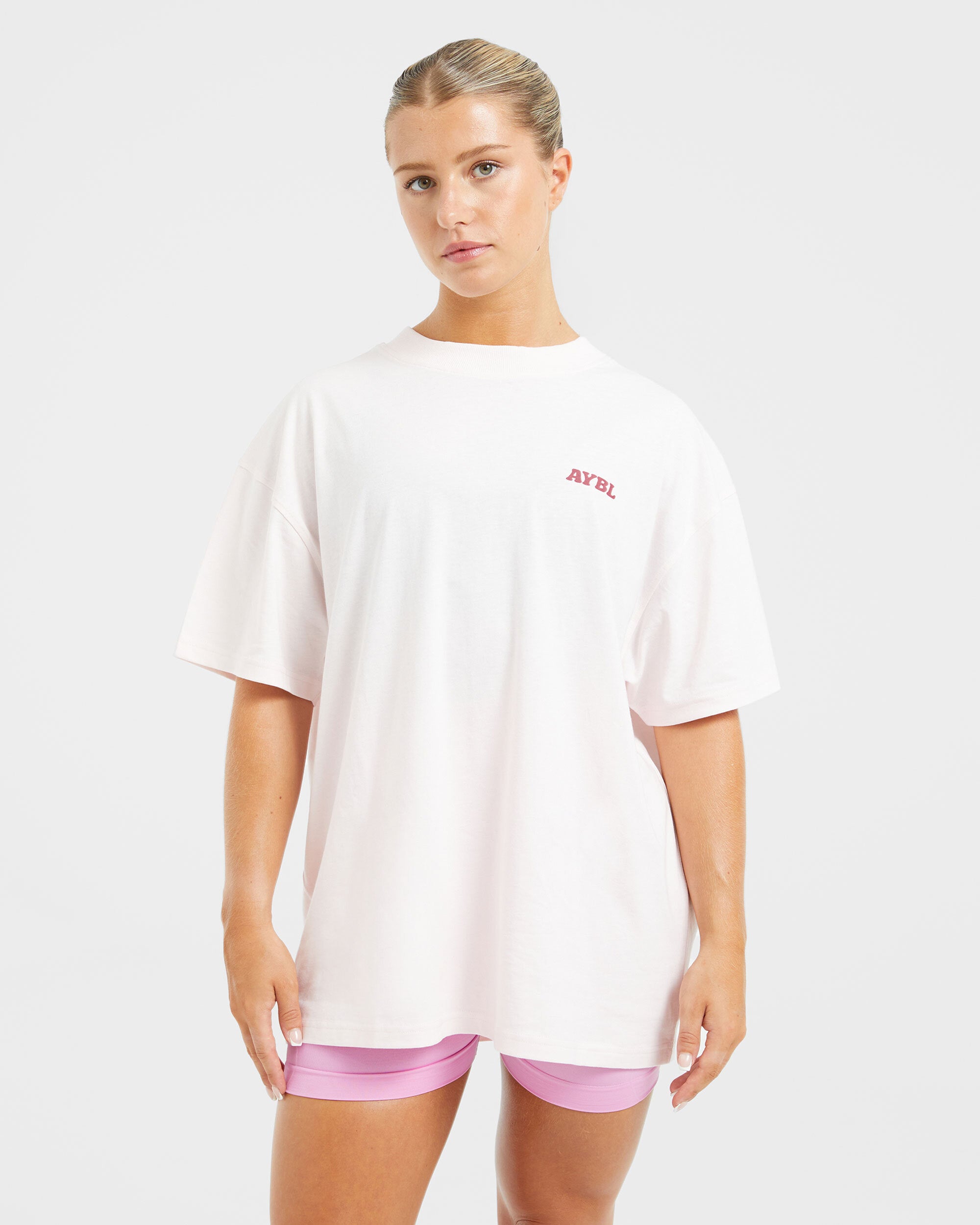 Stronger You Oversized T Shirt - Rosa