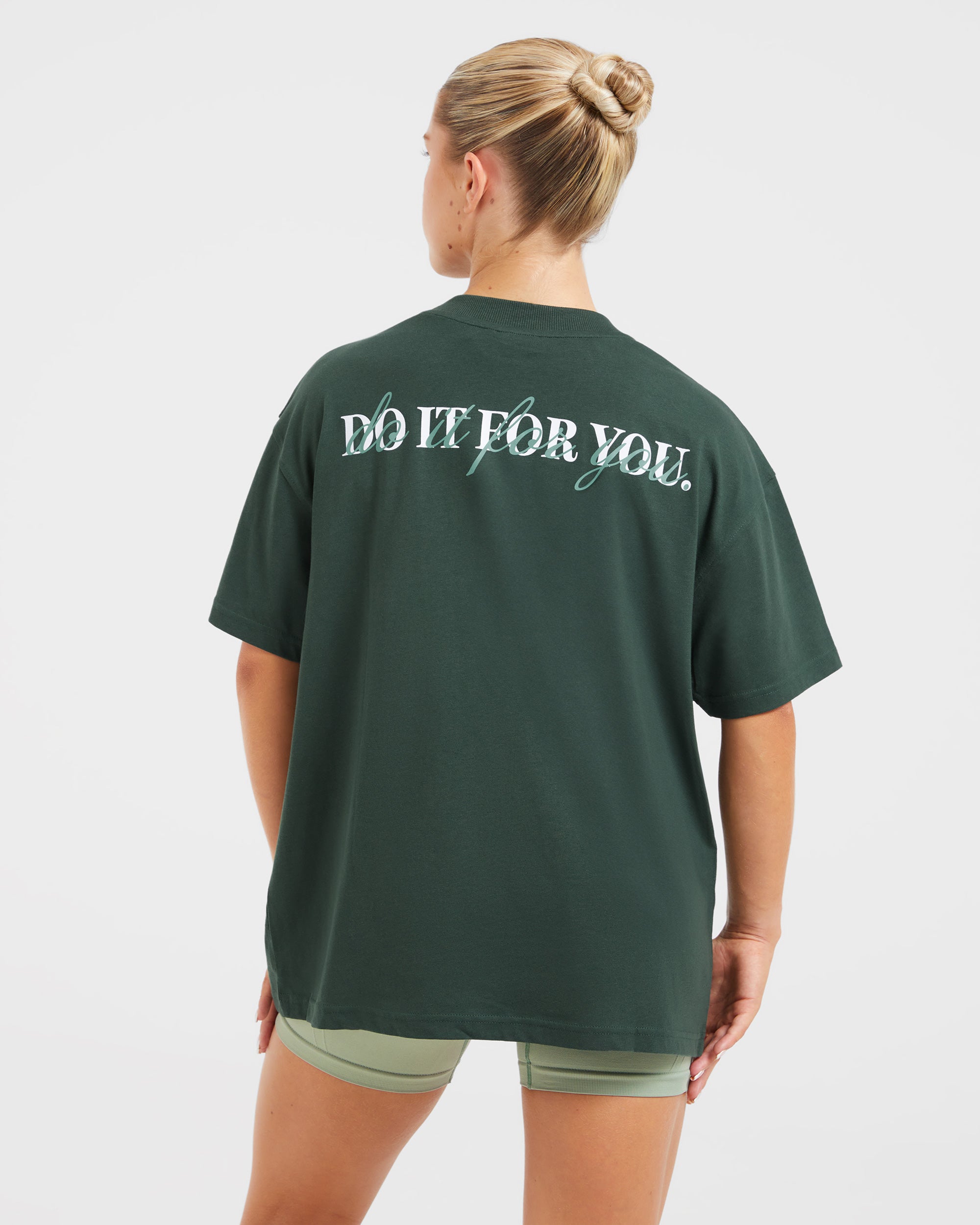 Do It For You Oversized T Shirt - Forest GrŸn