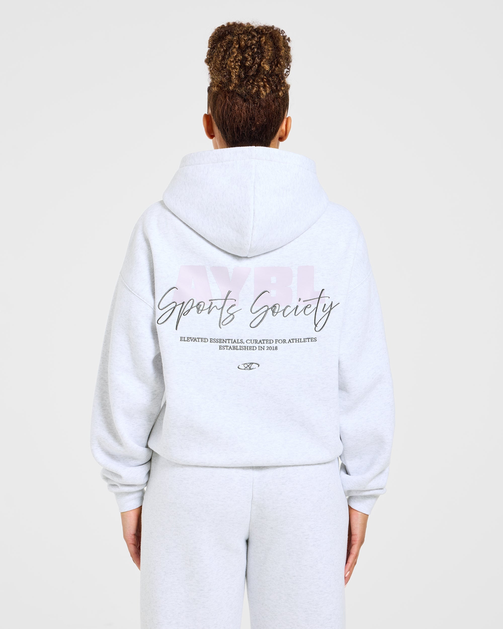 Sports Society Oversized Hoodie - Heather Grau