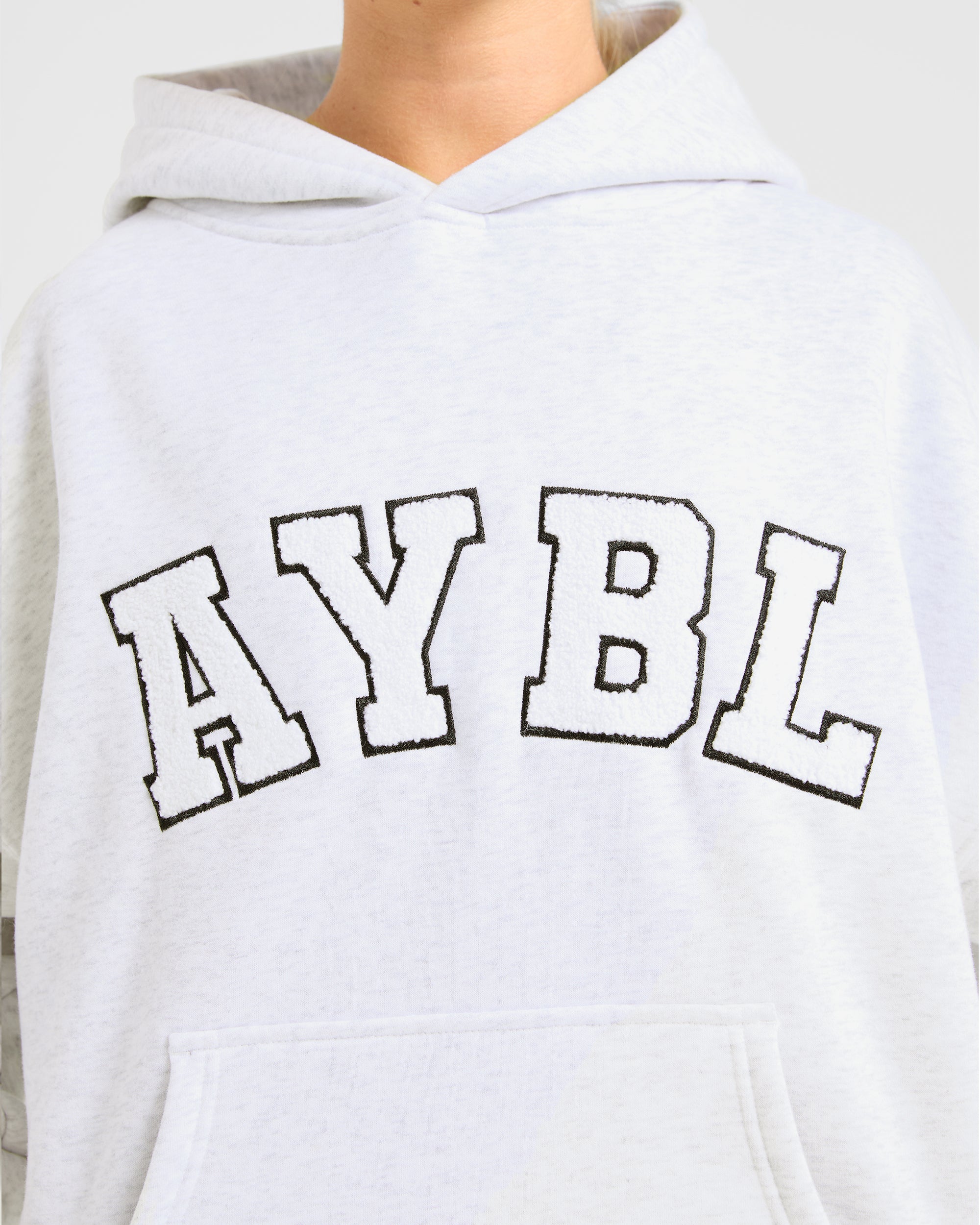 Varsity Oversized Hoodie - Heather Grau