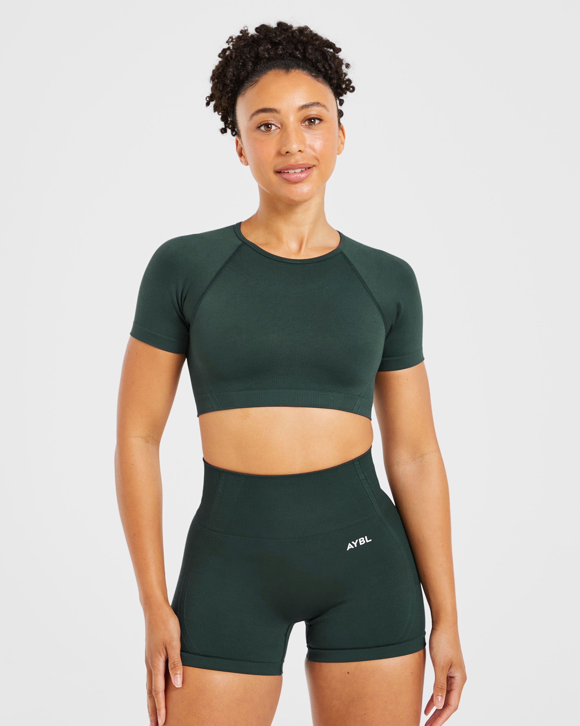 Balance V3 Seamless Crop Top - Dark Grün