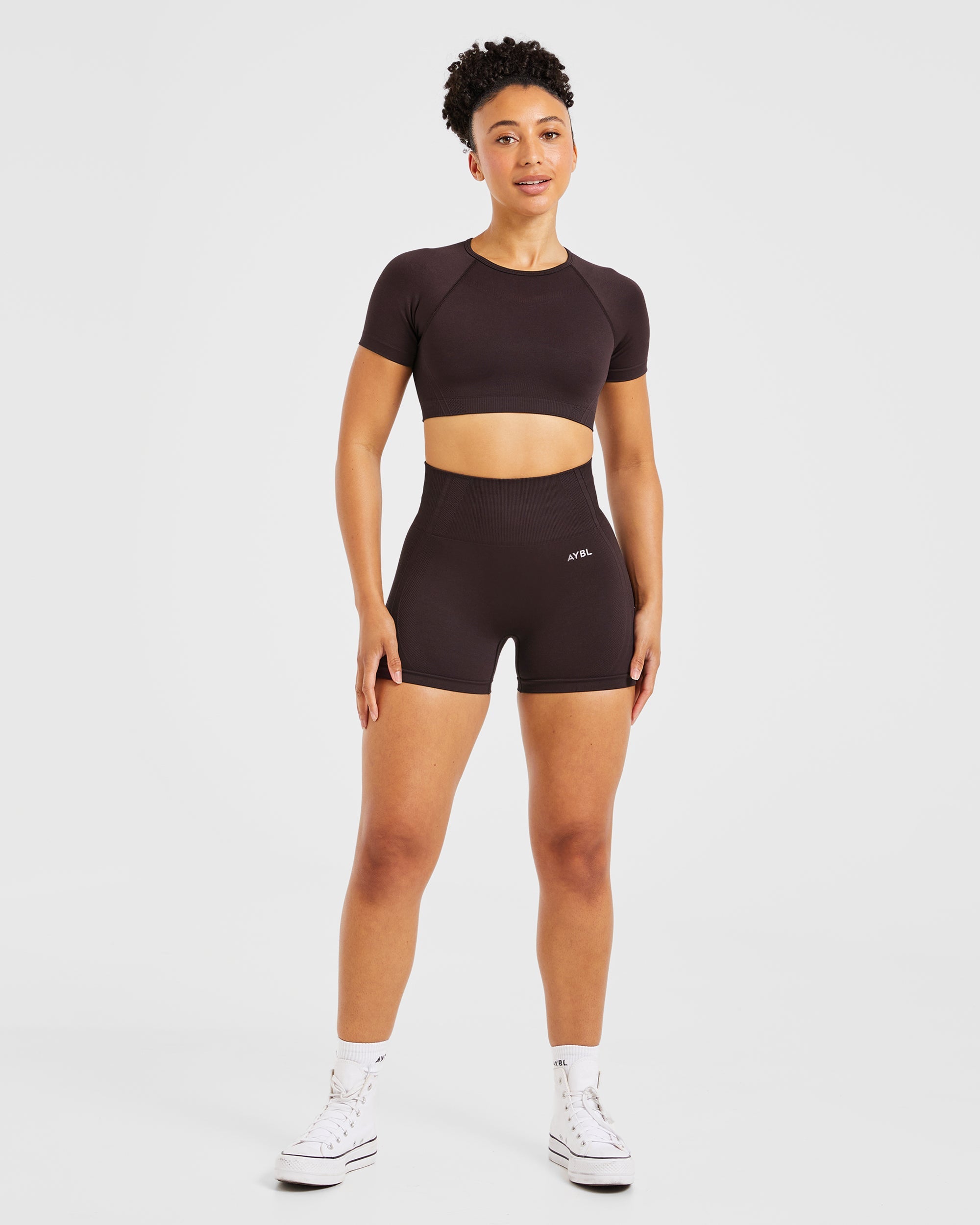 Balance V3 Seamless Crop Top - Dark Braun