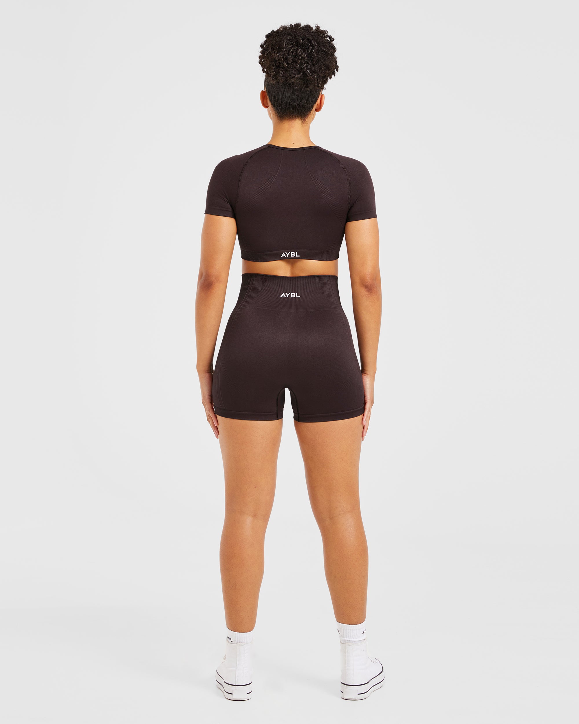 Balance V3 Seamless Crop Top - Dark Braun