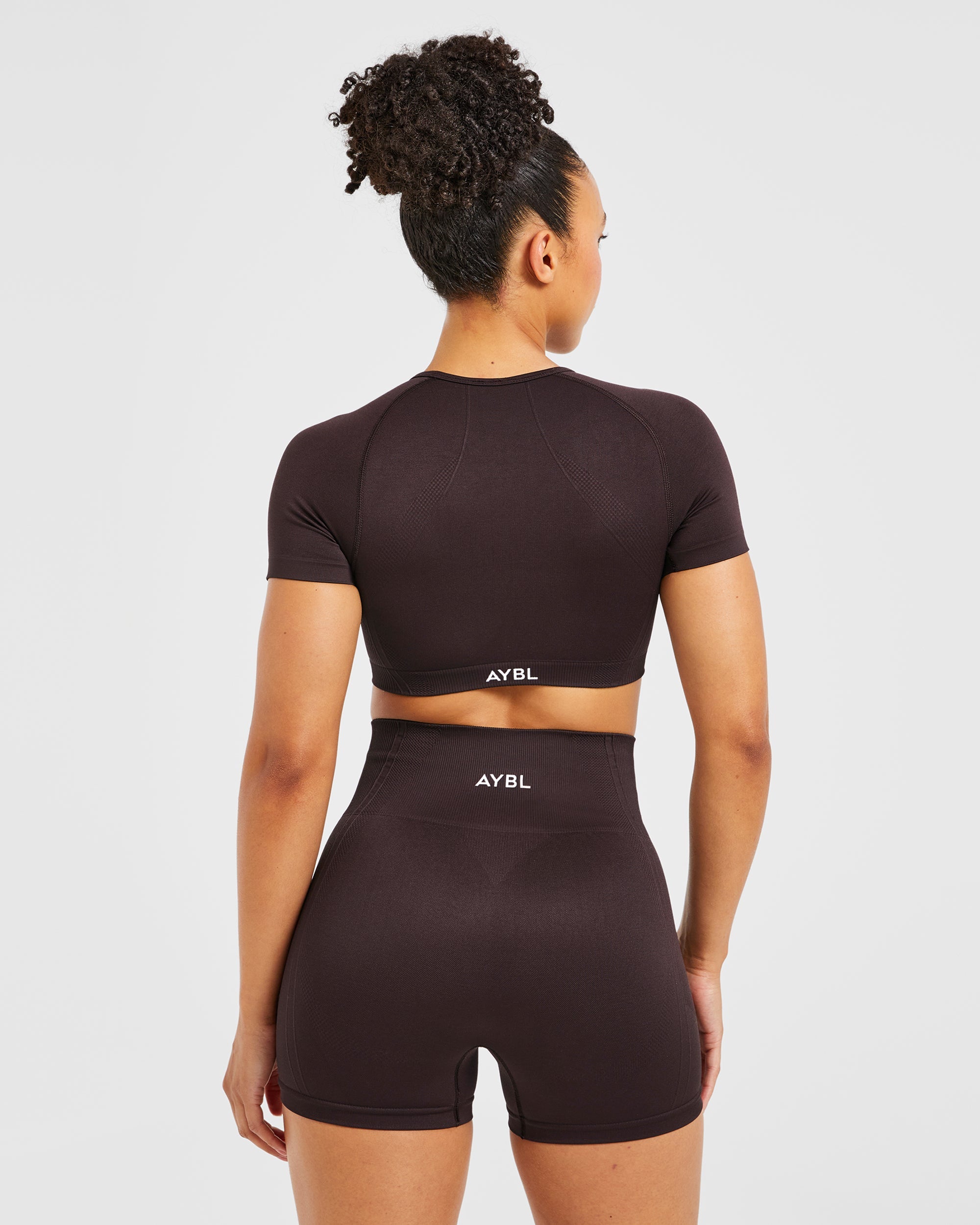 Balance V3 Seamless Crop Top - Dark Braun