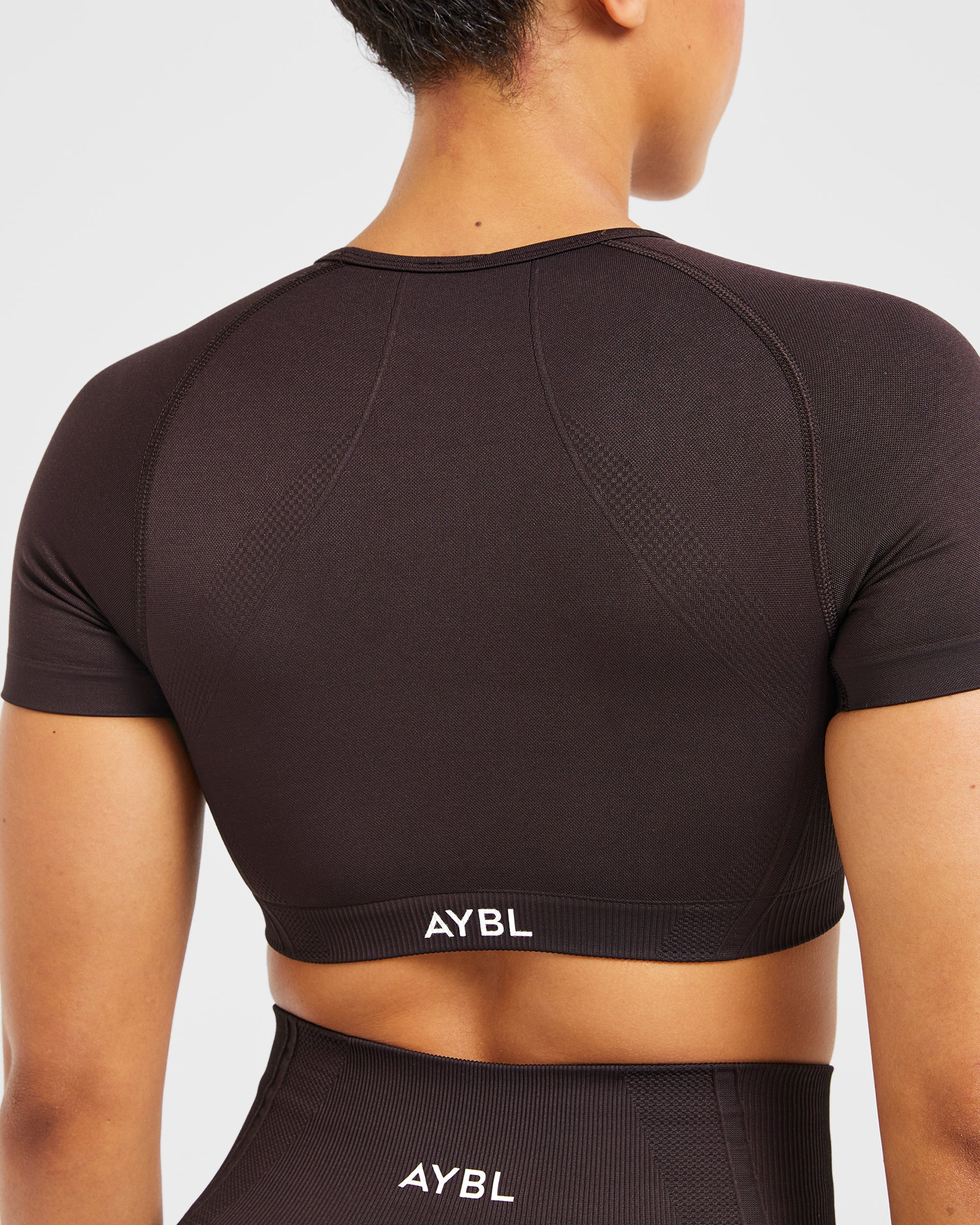 Balance V3 Seamless Crop Top - Dark Braun