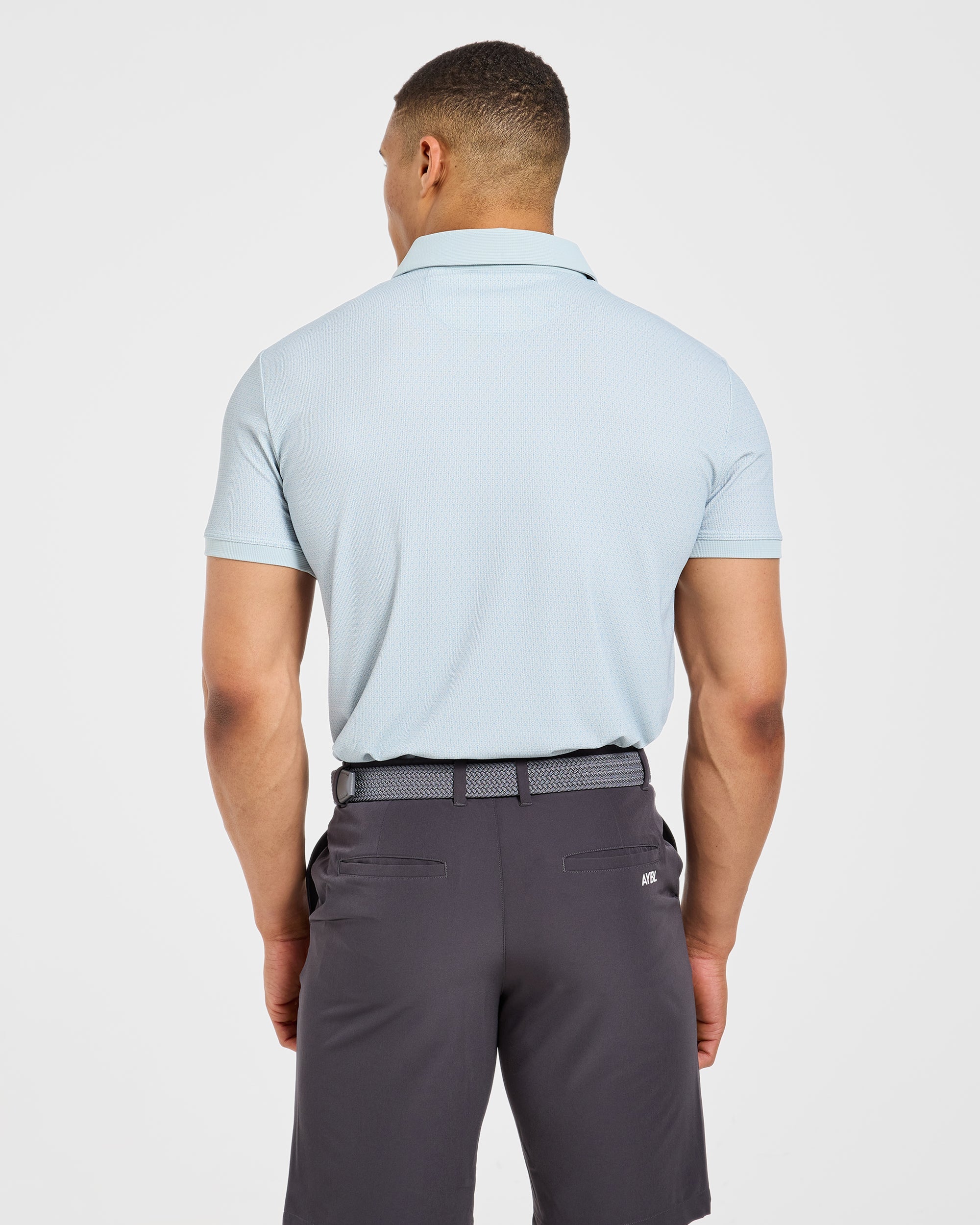Precision Geometric Polo - Cloud Blau