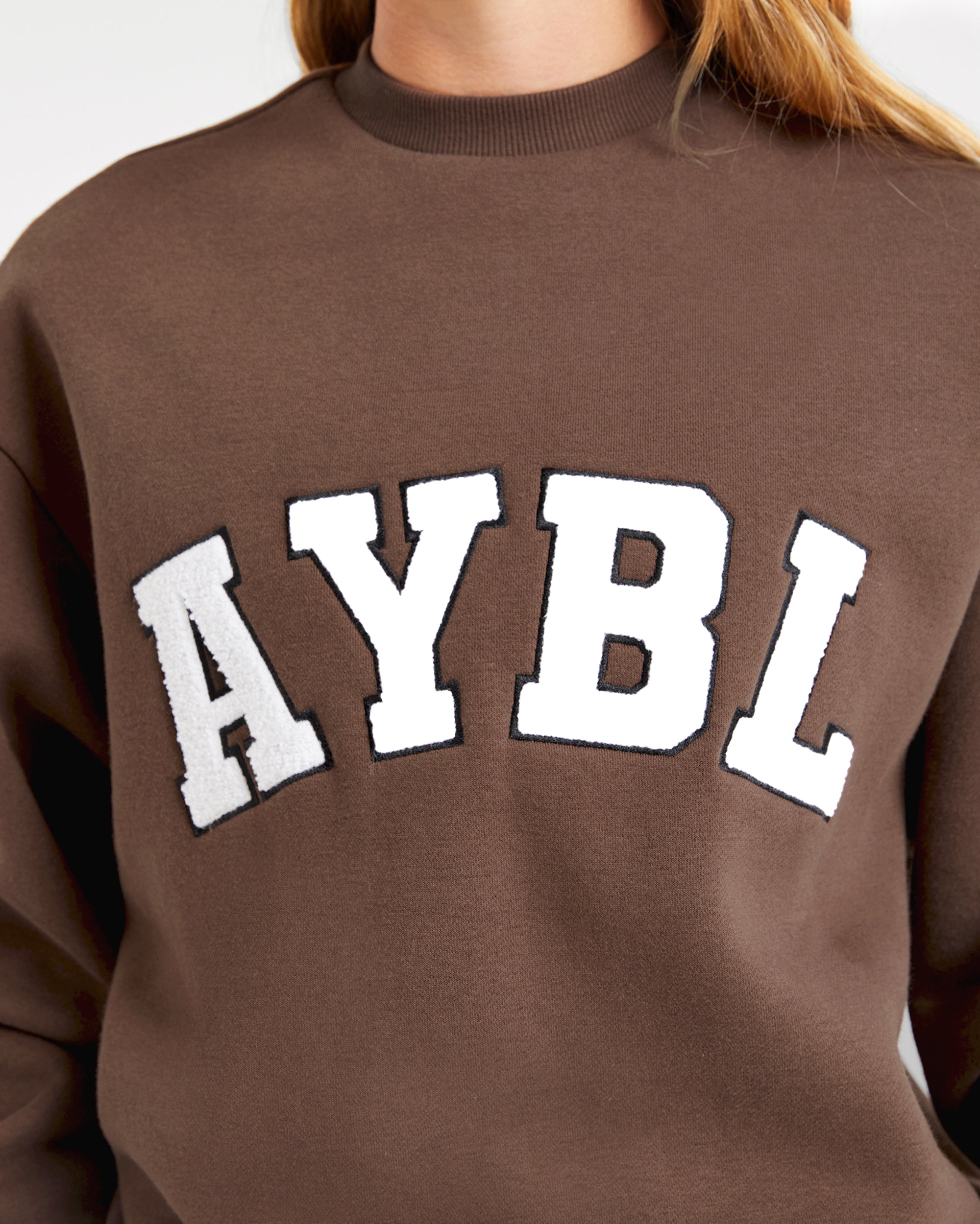 Varsity Oversized Sweatshirt - Braun