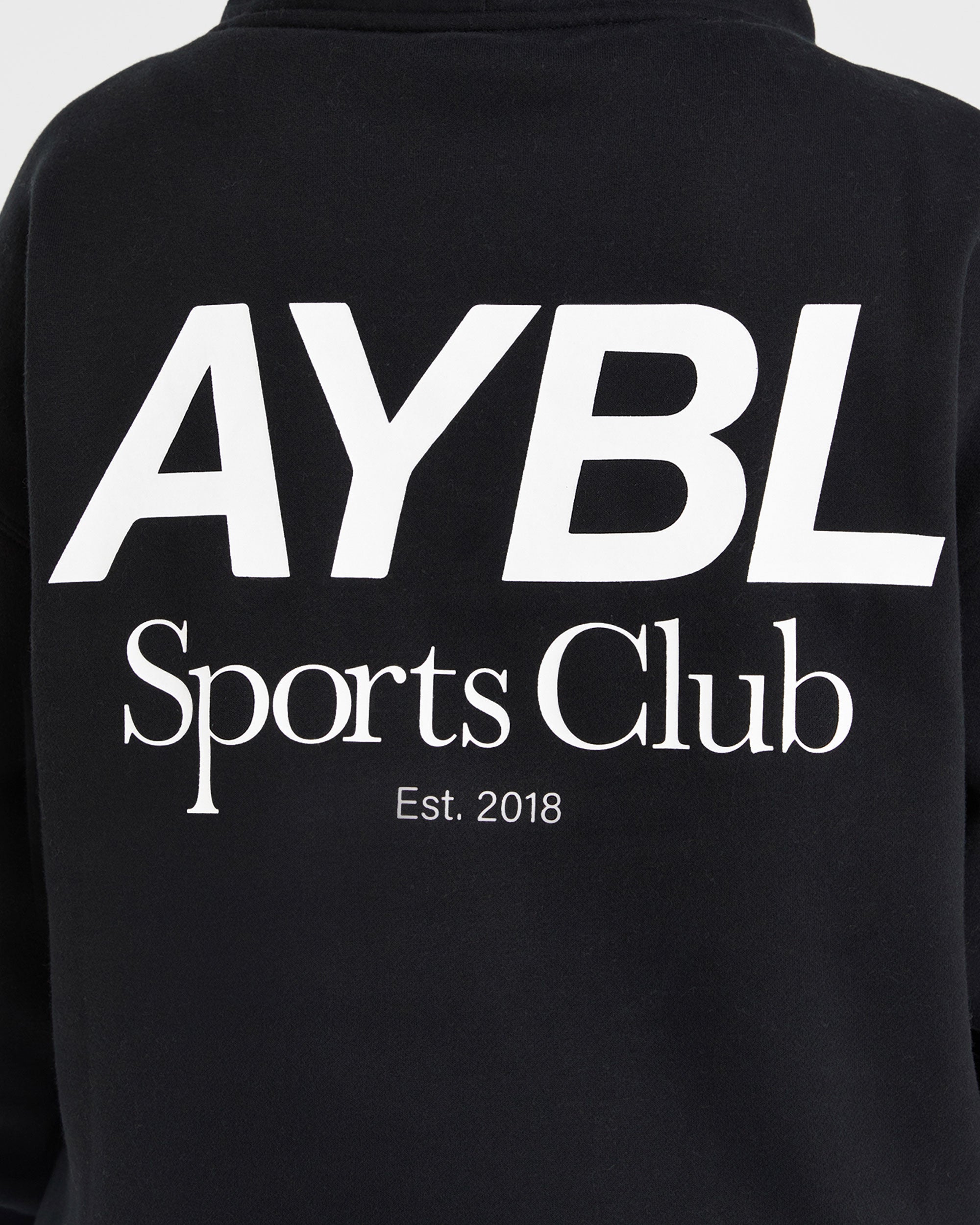 AYBL Sports Club Oversized Hoodie - Schwarz/Weiß