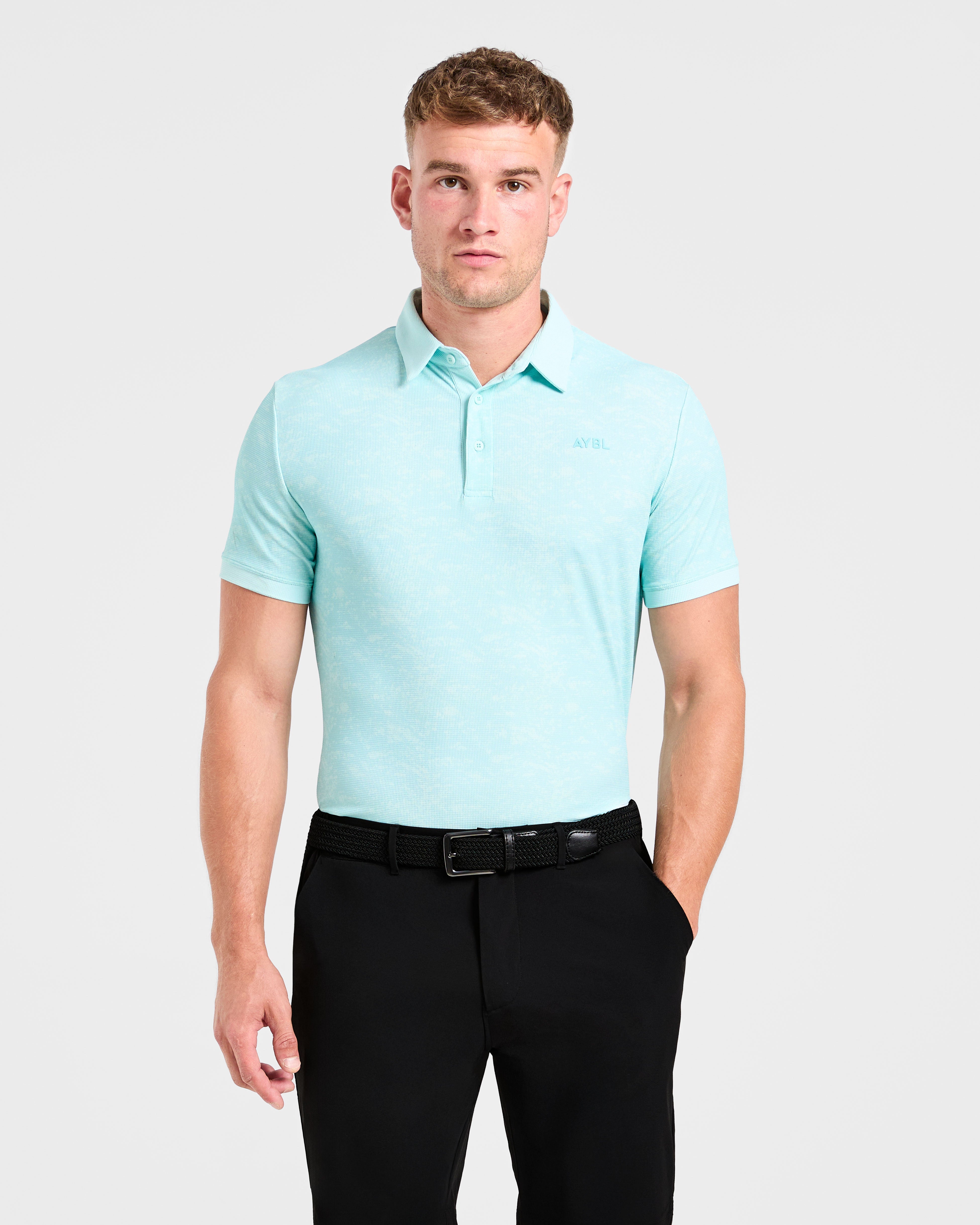 Precision Texture Polo - Summer Blau