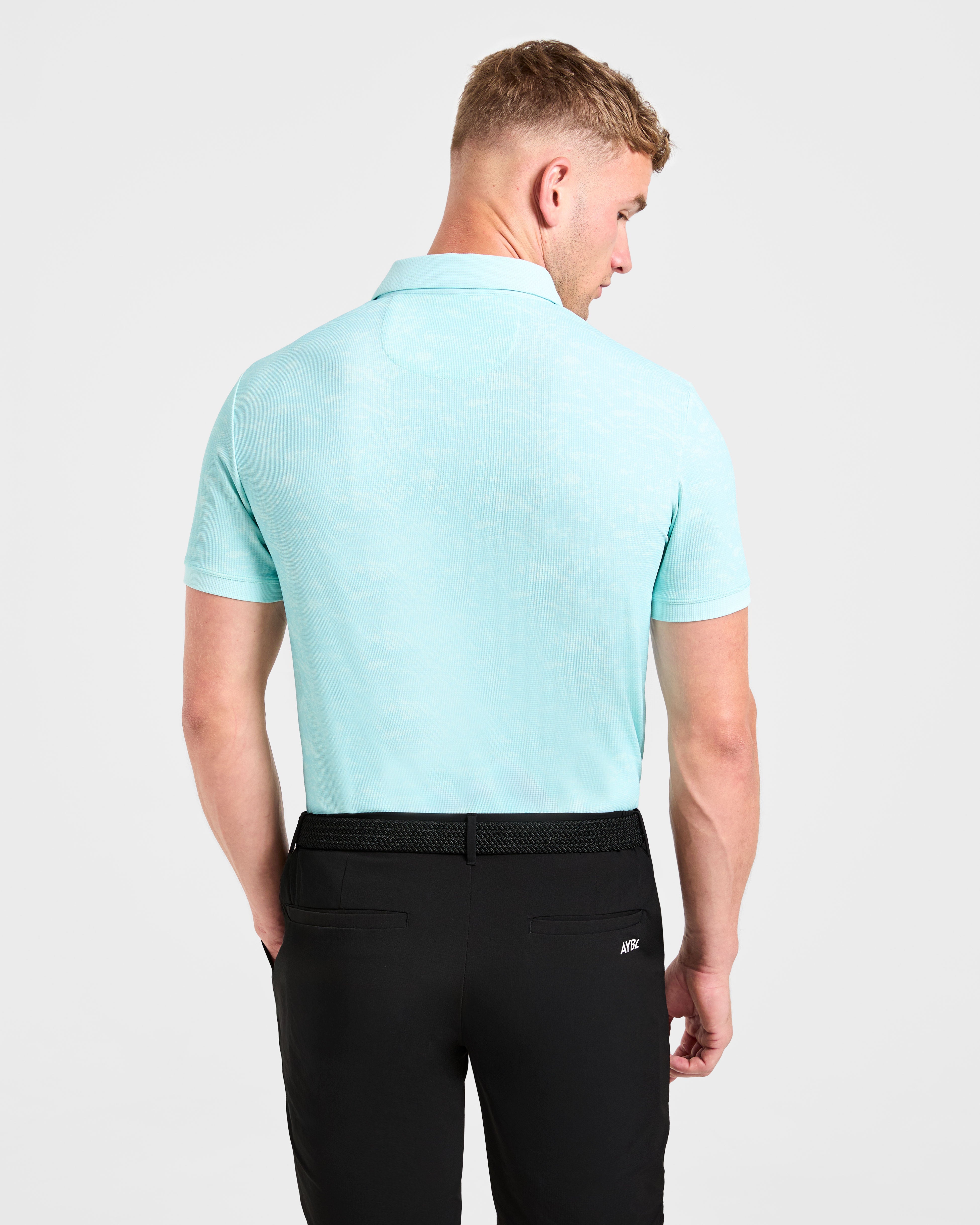 Precision Texture Polo - Summer Blau