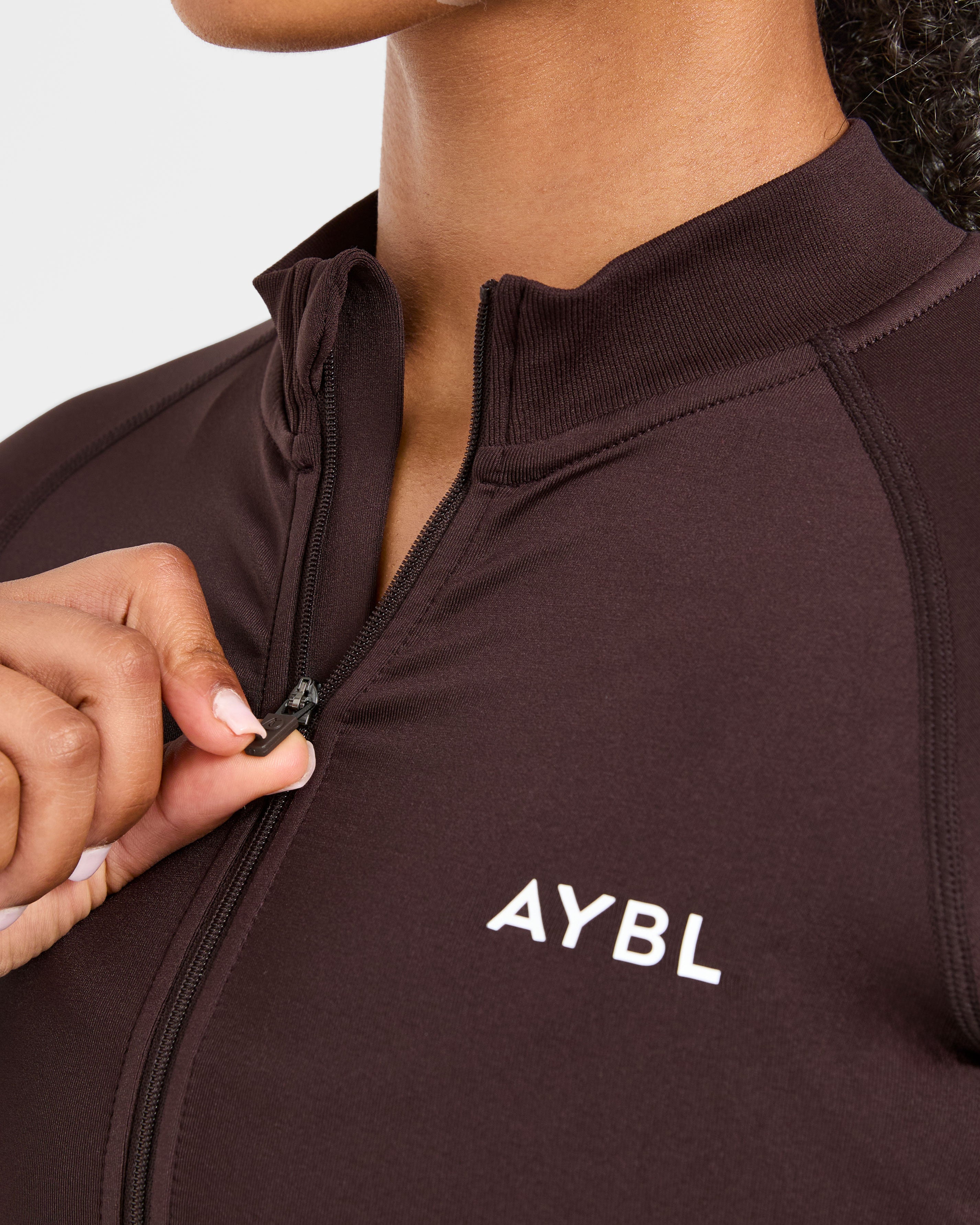 Empower Seamless Full Zip Jacket - Cocoa Braun