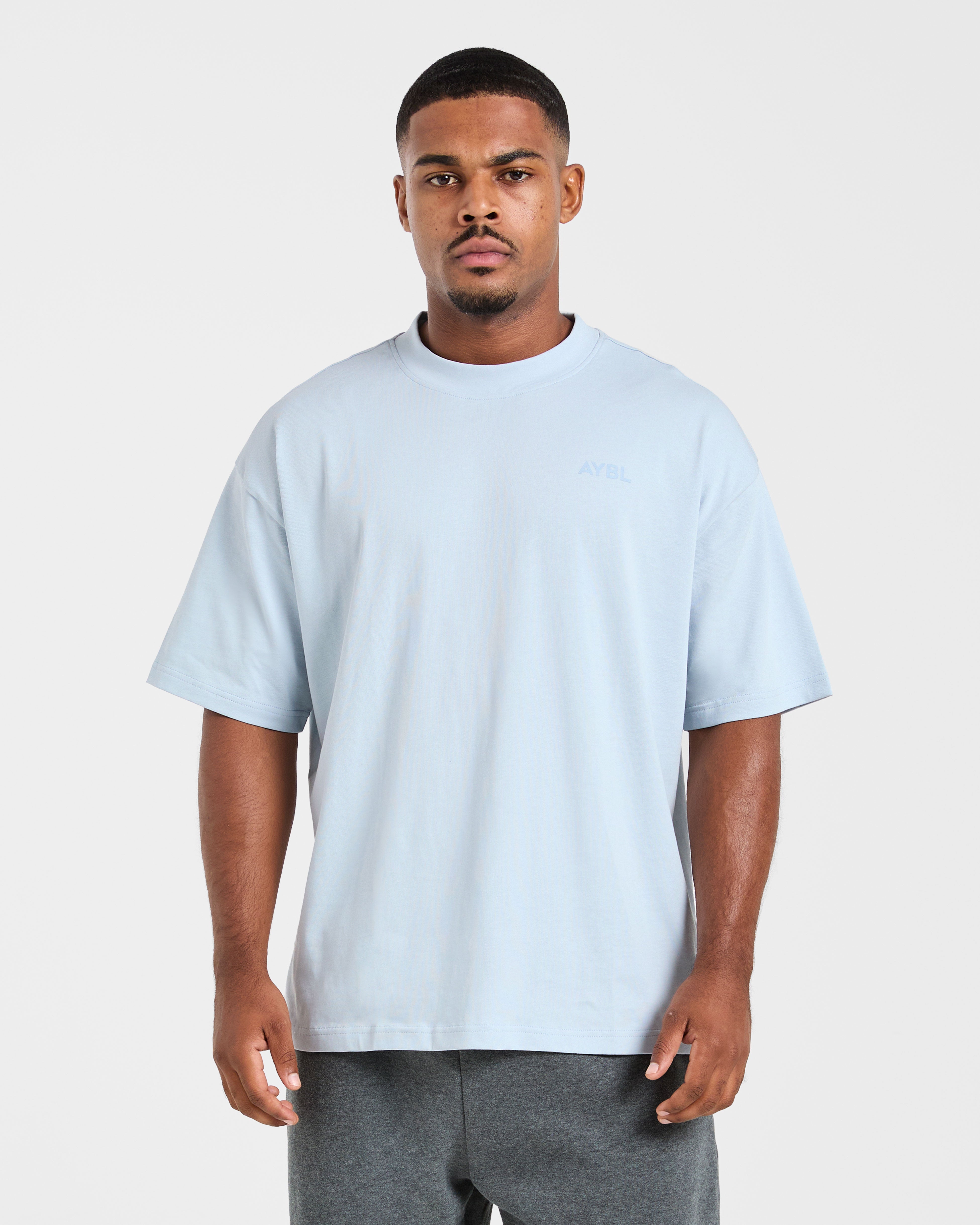 Essential Oversized T Shirt - Light Blau
